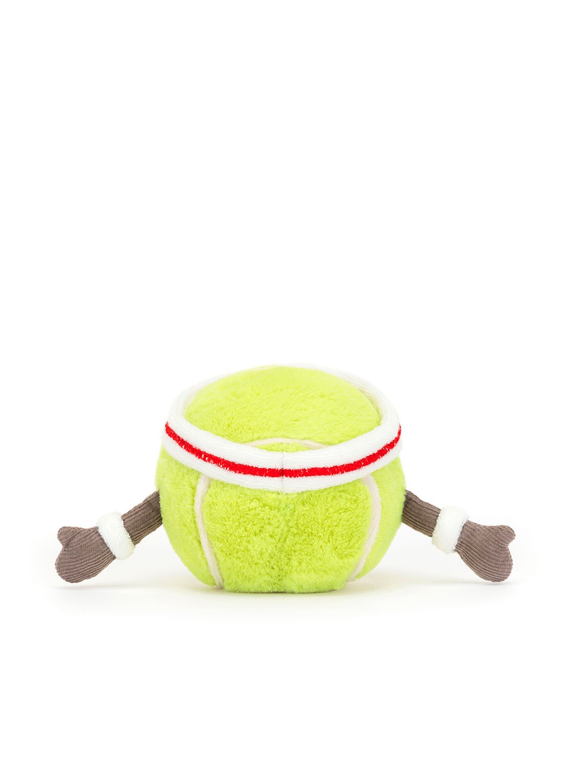 Jellycat Amuseable Sports Tennisbal knuffel 9 cm - detail lime