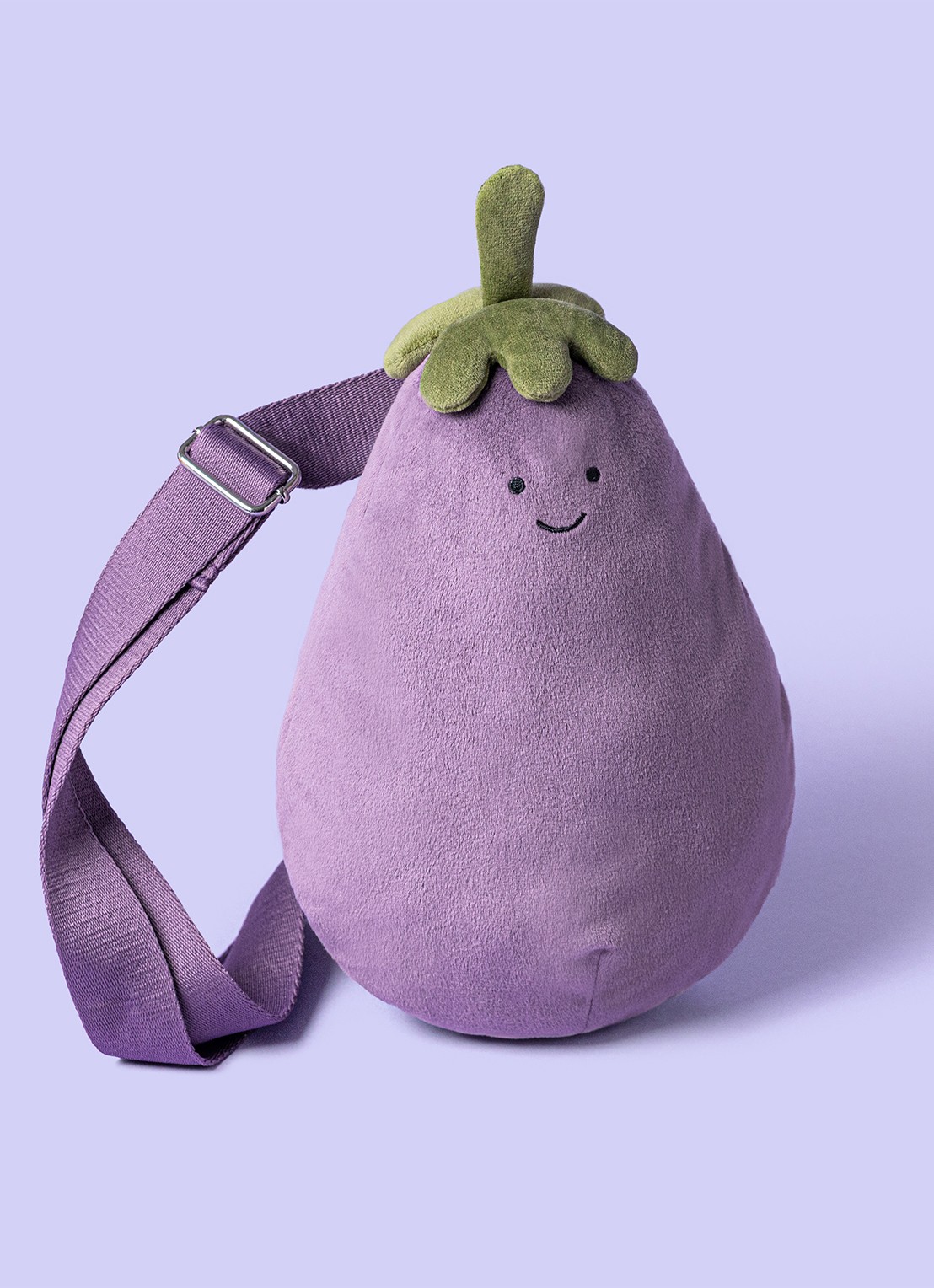 Jellycat Amuseables aubergine crossbodytas - voorkant 2 paars