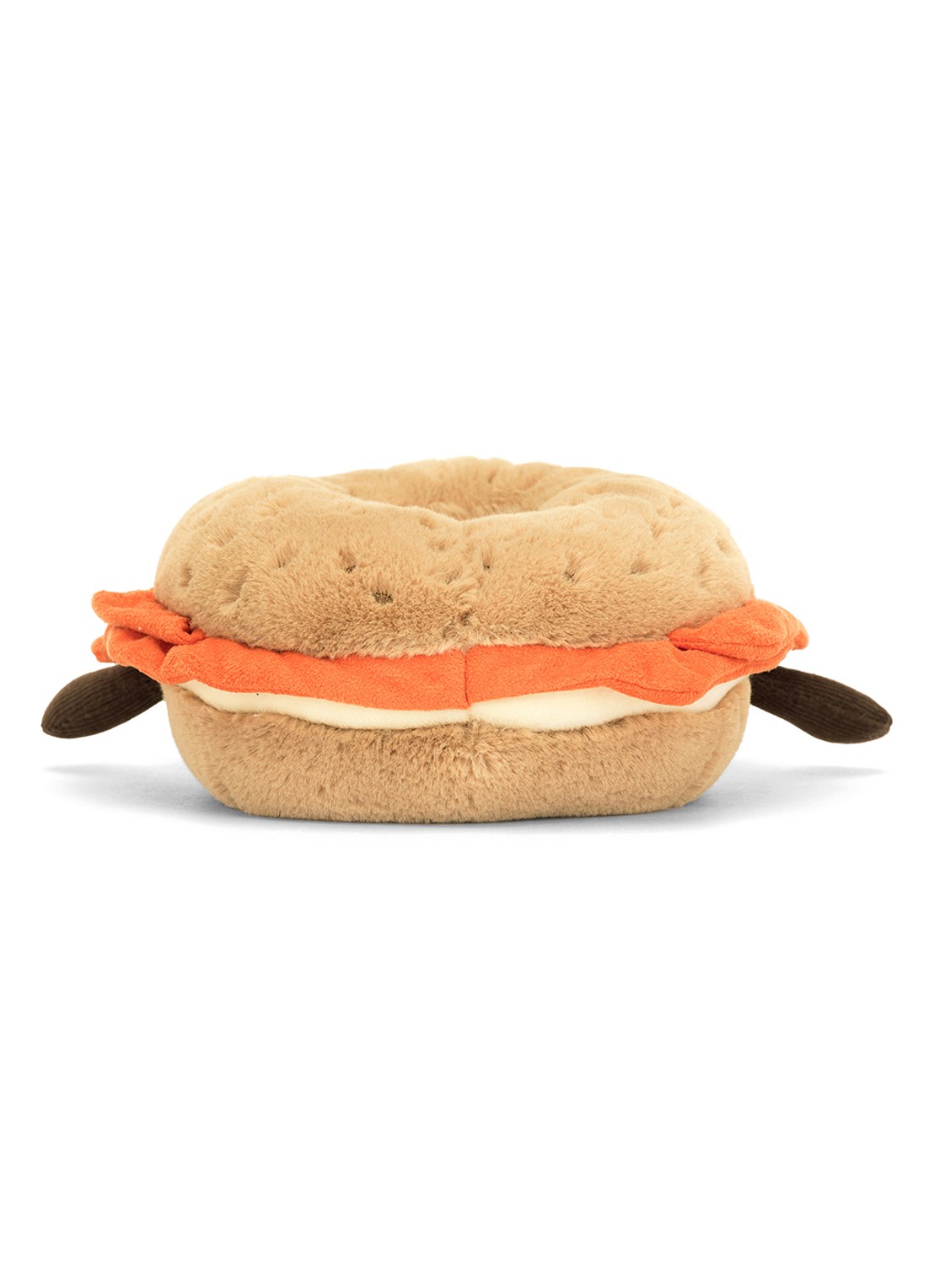 Jellycat Amuseables Bagel knuffel 7 cm - achterkant 6 beige