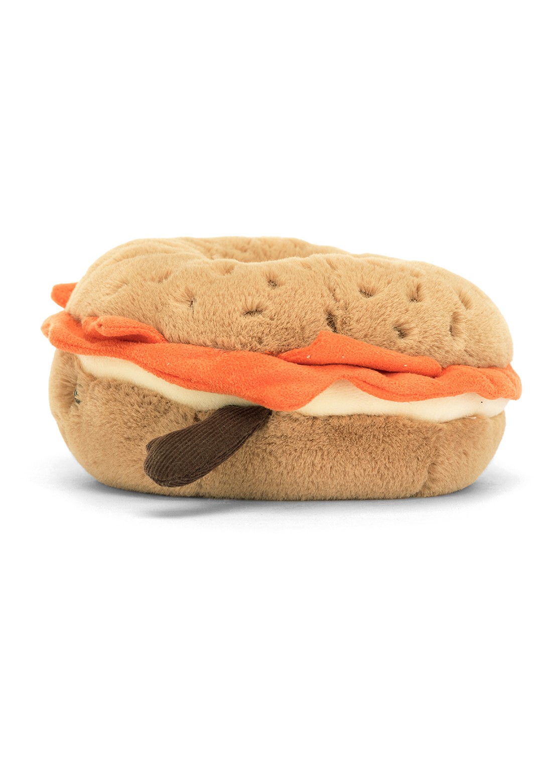Jellycat Amuseables Bagel knuffel 7 cm - detail 2 beige