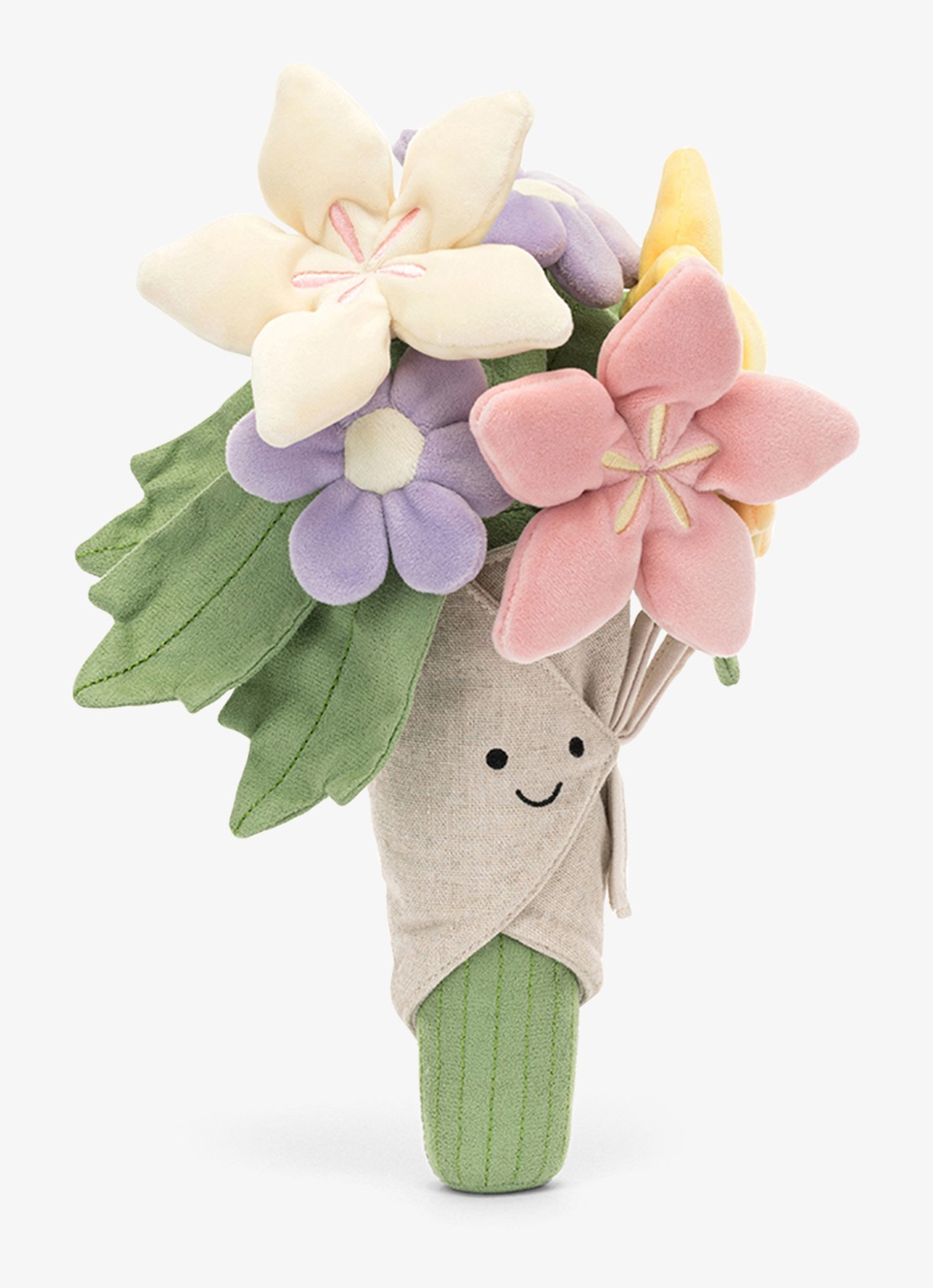 Jellycat Amuseables Bouquet knuffel 31 cm - voorkant multicolor