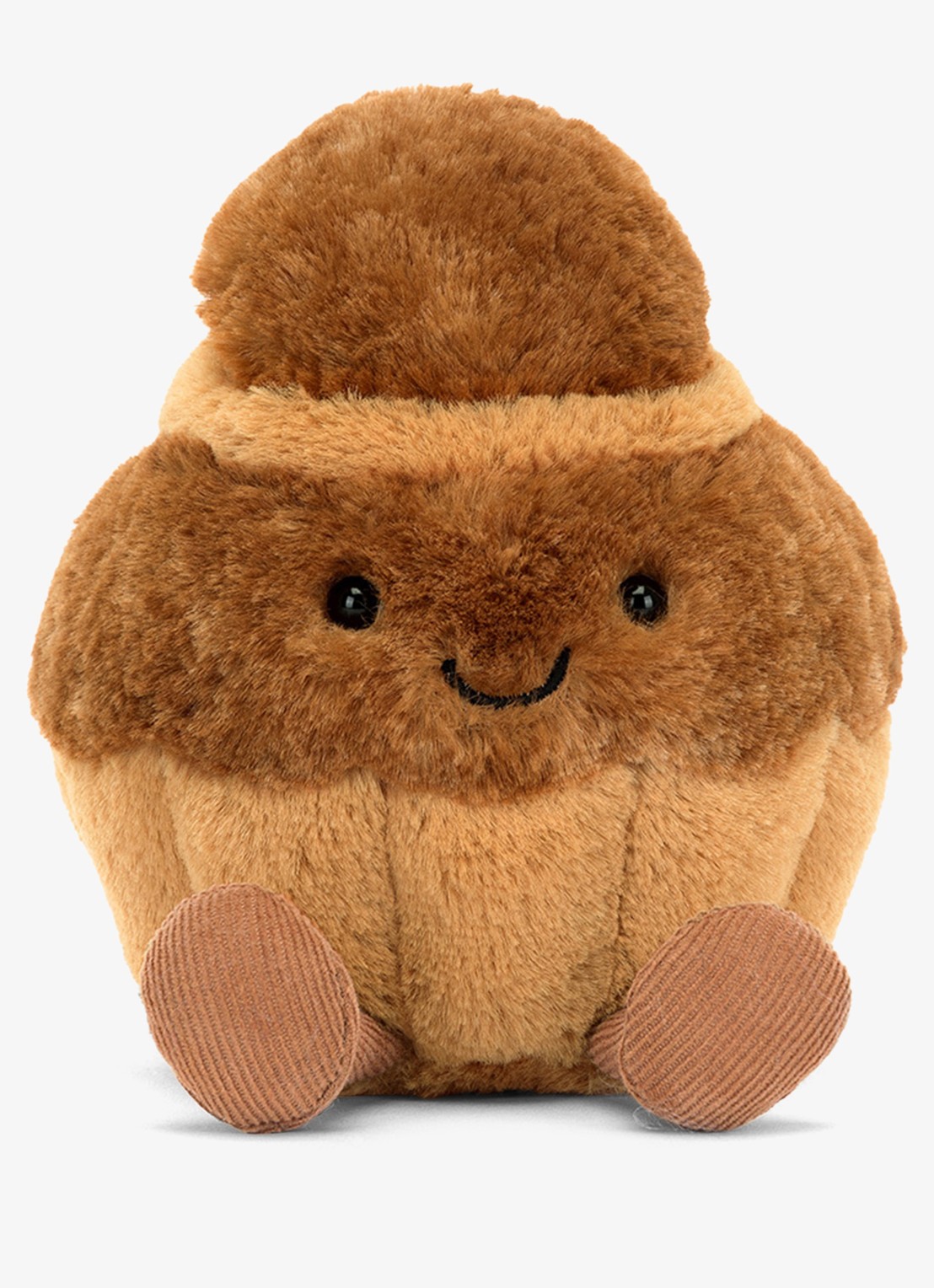 Jellycat Amuseables Brigitte Brioche knuffel 15 cm - detail 2 bruin