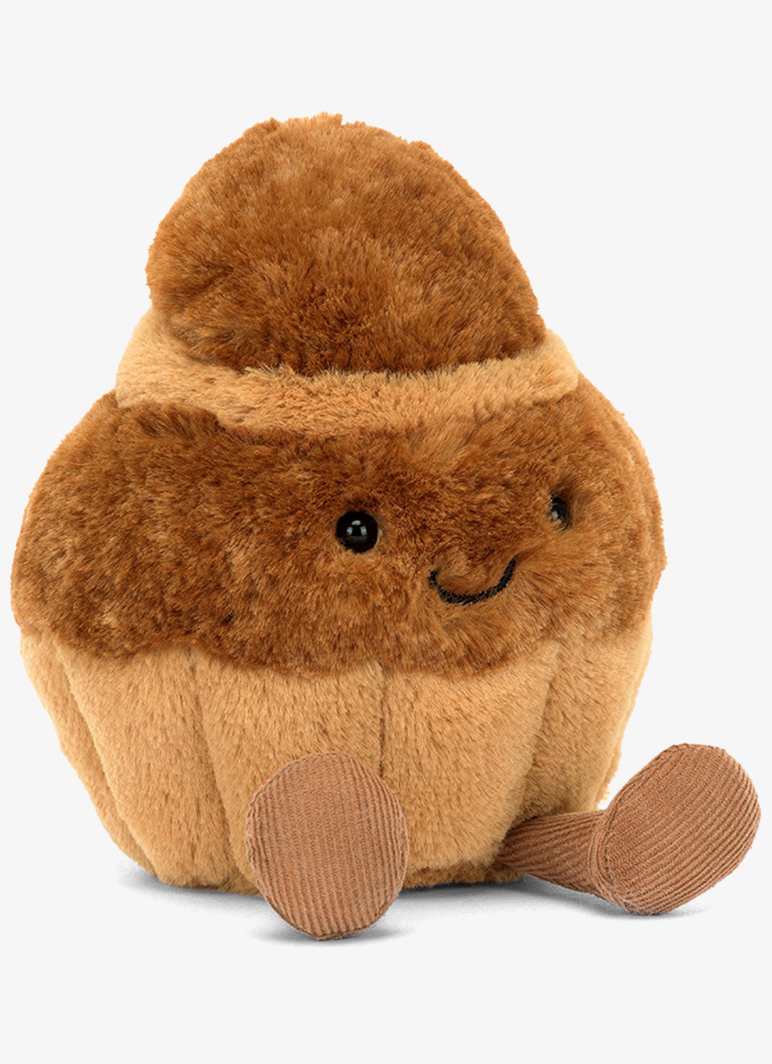 Jellycat Amuseables Brigitte Brioche knuffel 15 cm - voorkant 3 bruin
