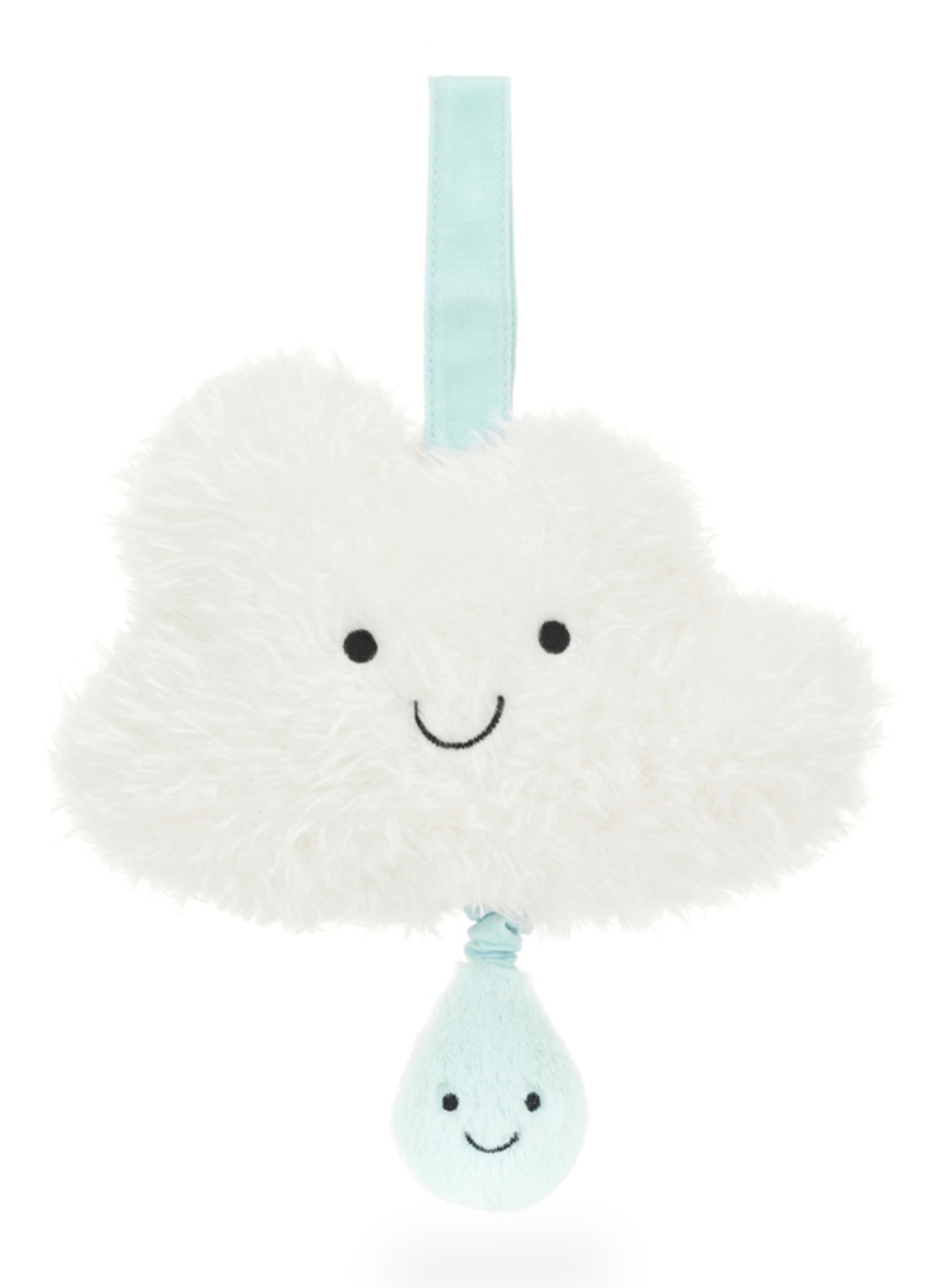 Jellycat Amuseables Cloud Musical Pull knuffel 27 cm - voorkant 3 wit