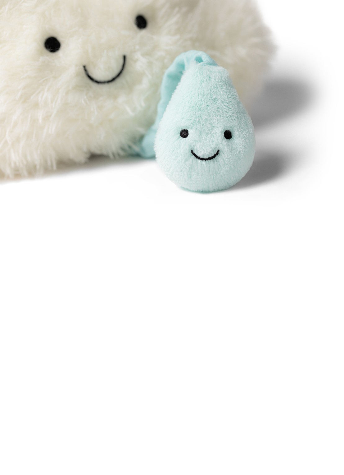 Jellycat Amuseables Cloud Musical Pull knuffel 27 cm - voorkant 4 wit