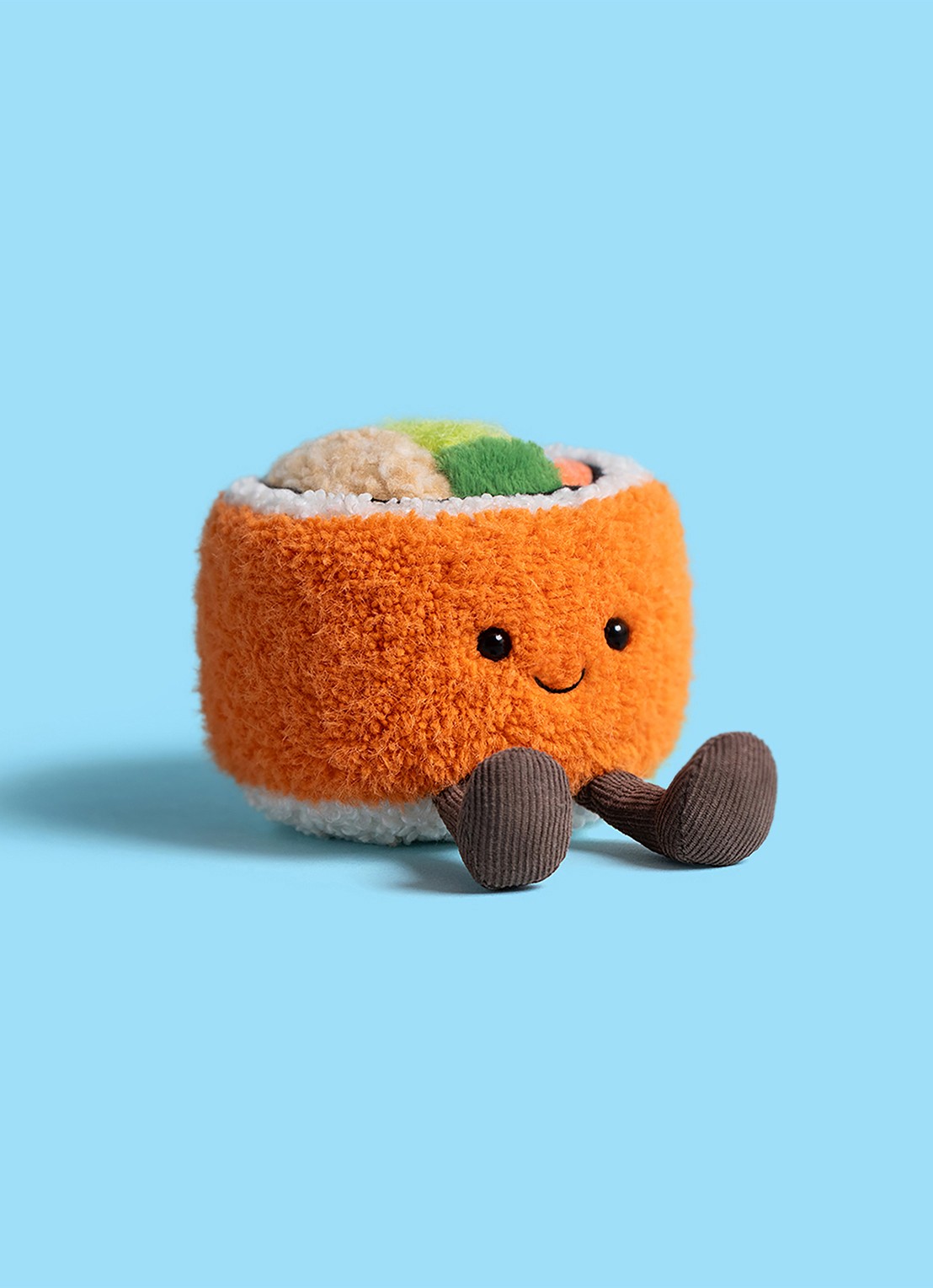 Jellycat Amuseables Codhi Californian Roll knuffel 9 cm - detail 3 orange