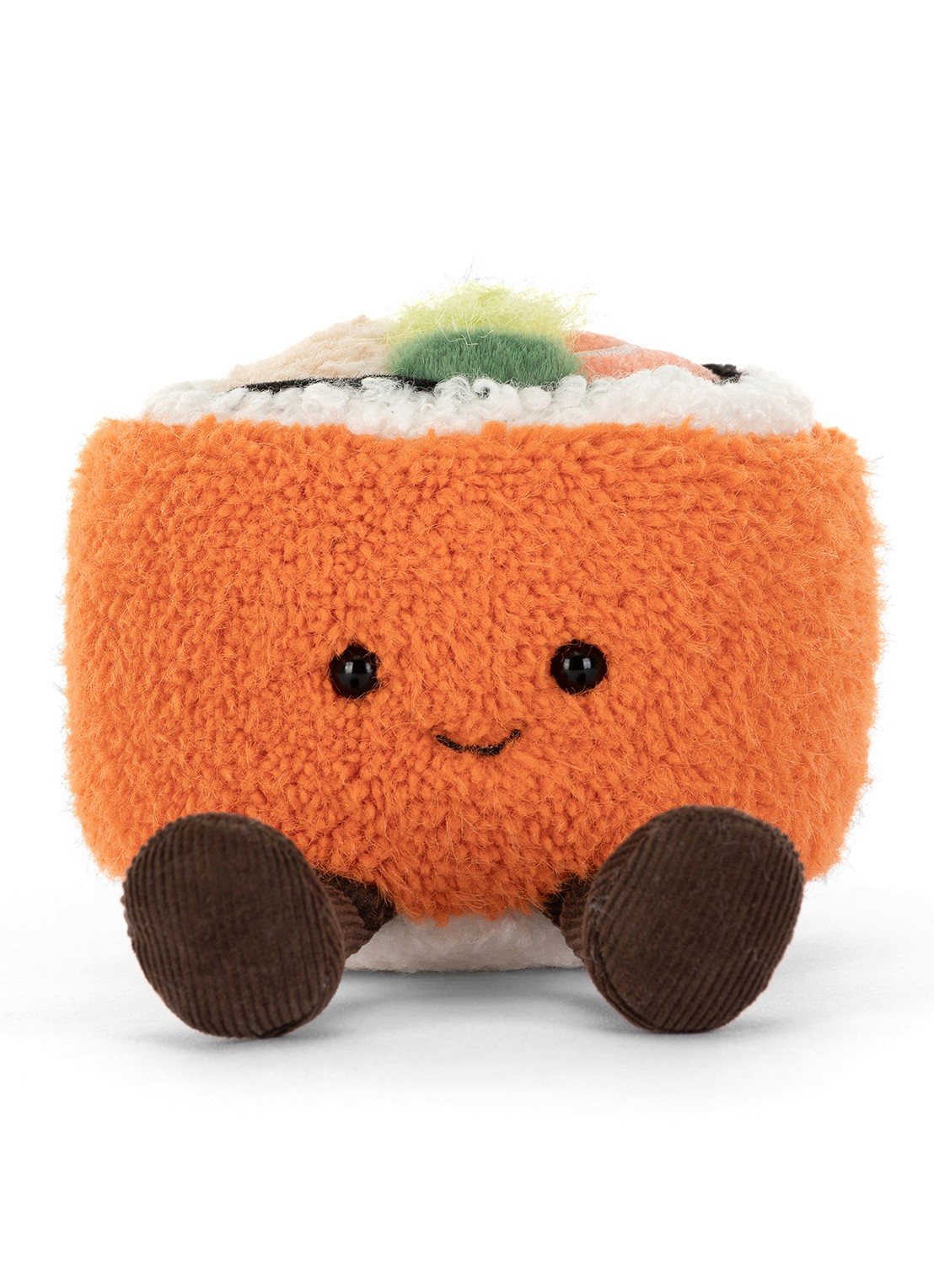 Jellycat Amuseables Codhi Californian Roll knuffel 9 cm - detail 5 orange