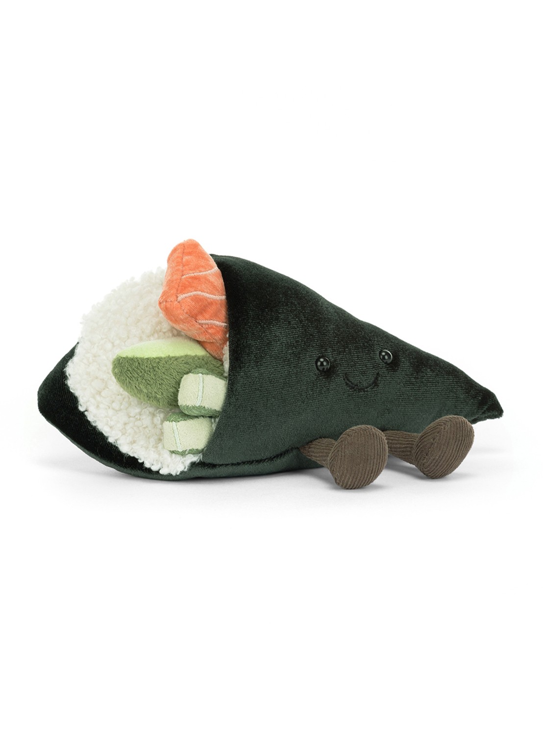 Jellycat Amuseables Coneroi Temaki knuffel 13 cm - voorkant groen