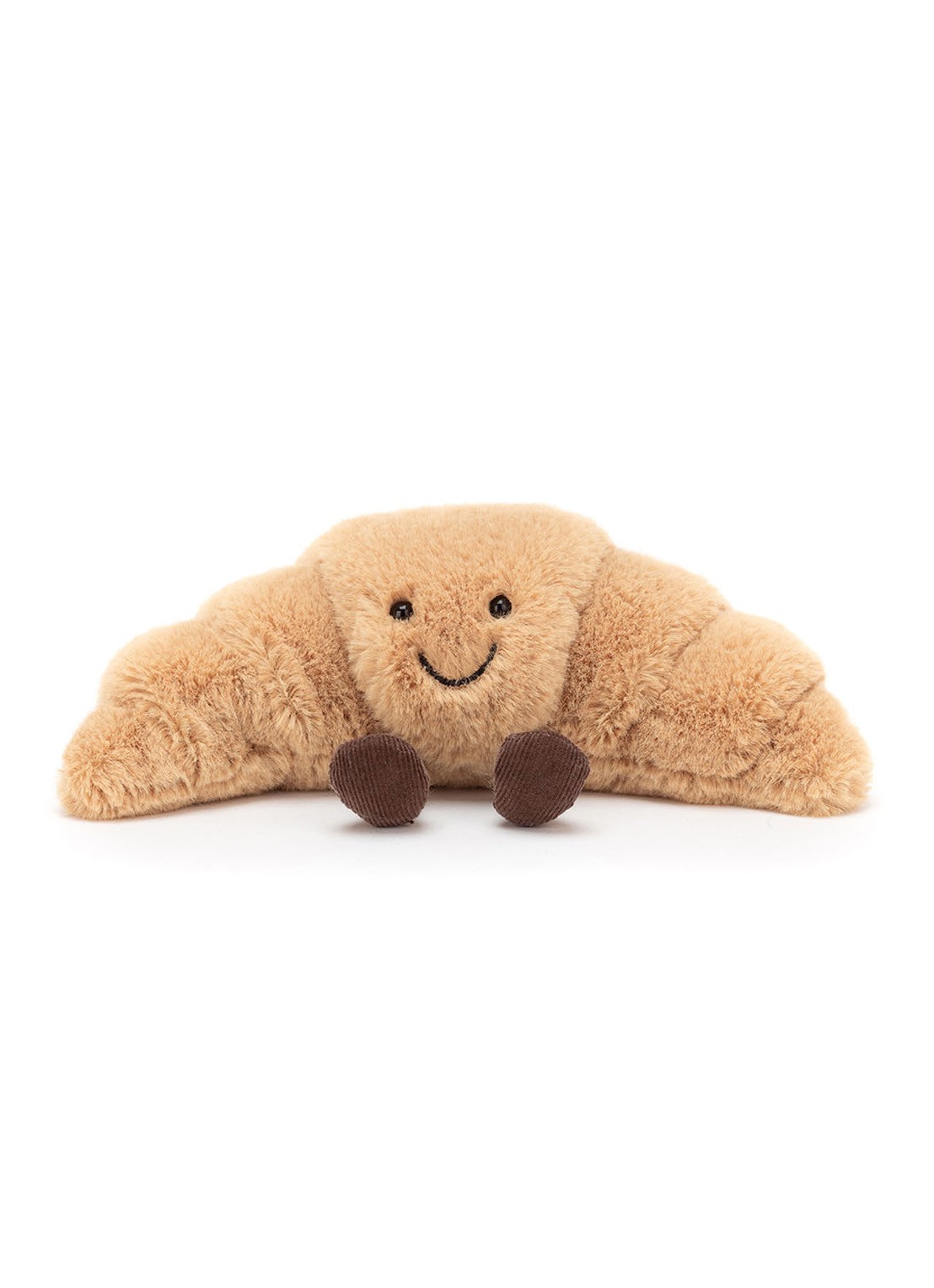 Jellycat Amuseables Croissant knuffel 7 cm - voorkant 2 lichtbruin