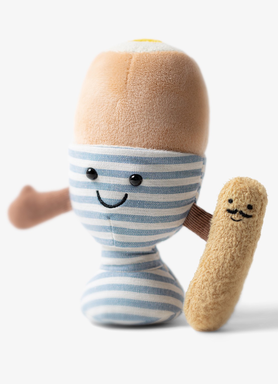 Jellycat Amuseables Eggetha Egg and Lance Soldier knuffel 16 cm - voorkant 5 beige