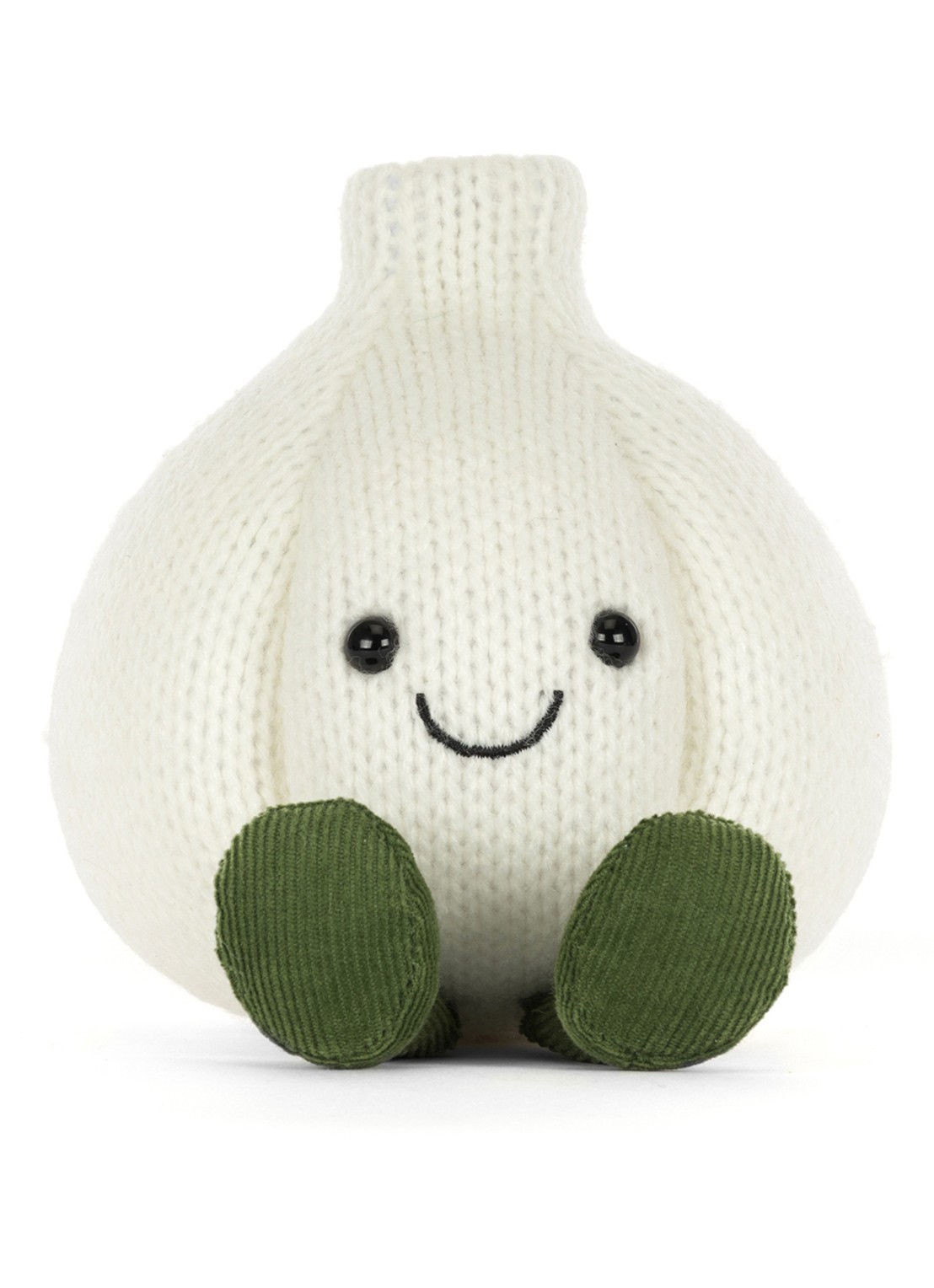 Jellycat Amuseables Garlic knuffel 15 cm - detail 4 gebroken wit
