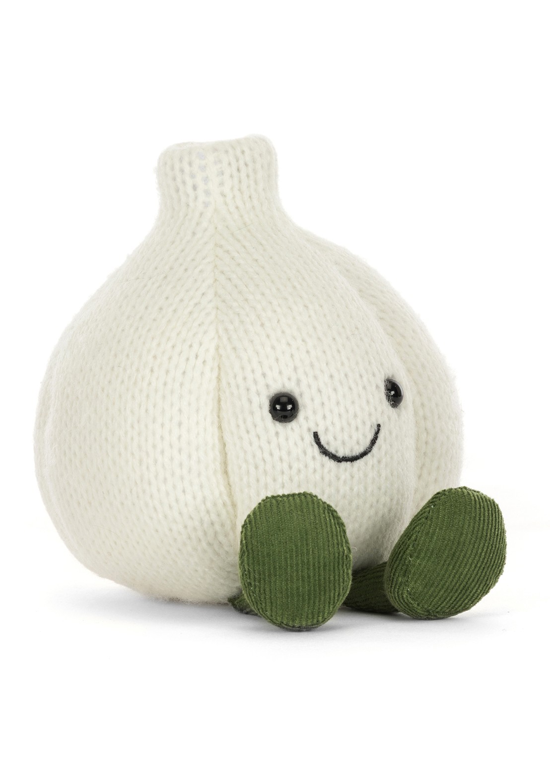 Jellycat Amuseables Garlic knuffel 15 cm - voorkant gebroken wit