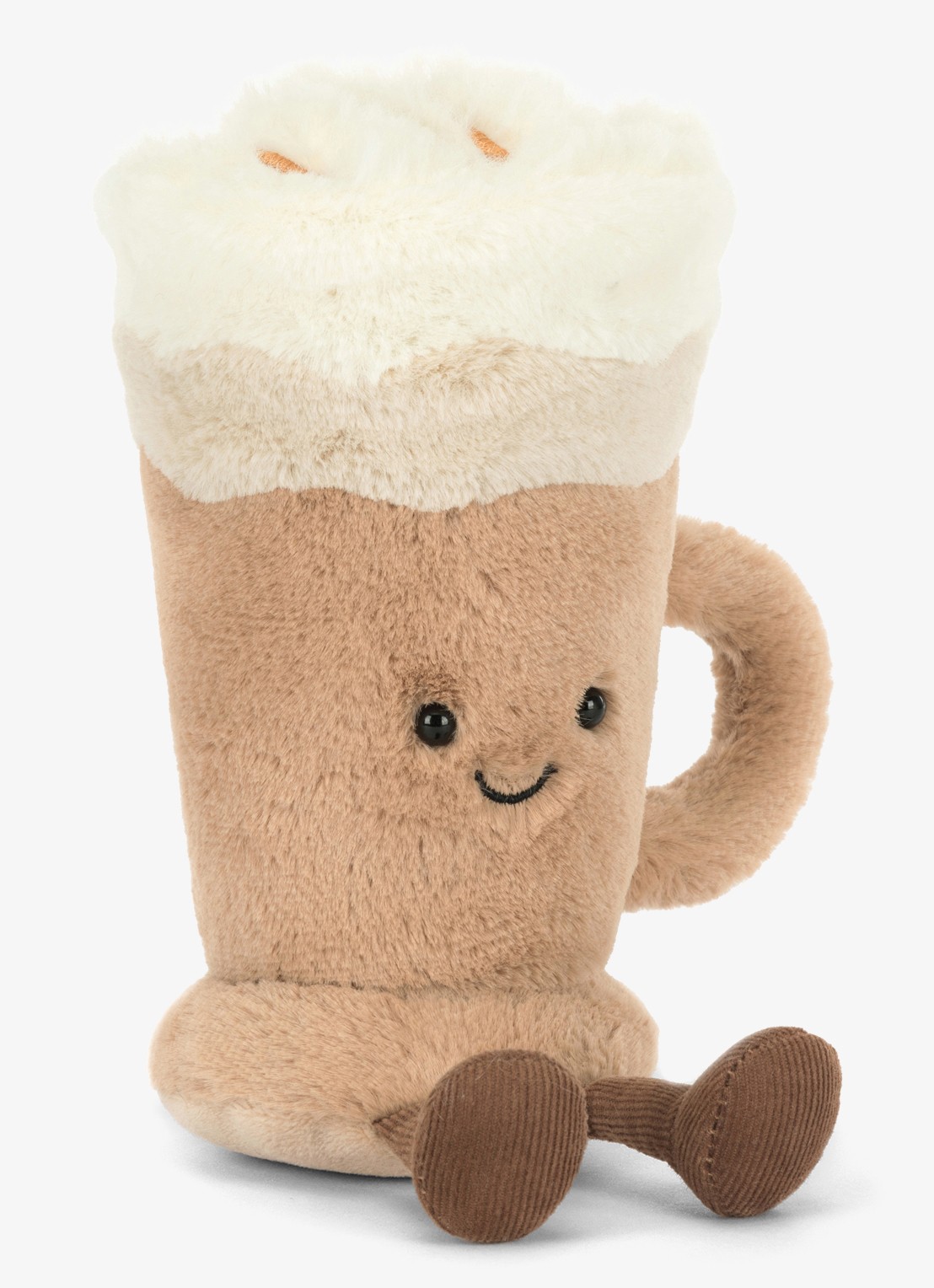 Jellycat Amuseables Latte knuffel 18 cm - detail bruin