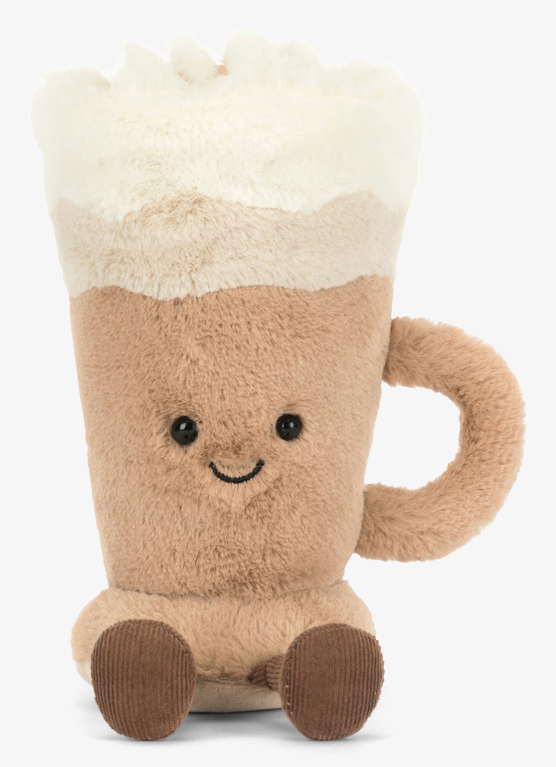 Jellycat Amuseables Latte knuffel 18 cm - voorkant 6 bruin