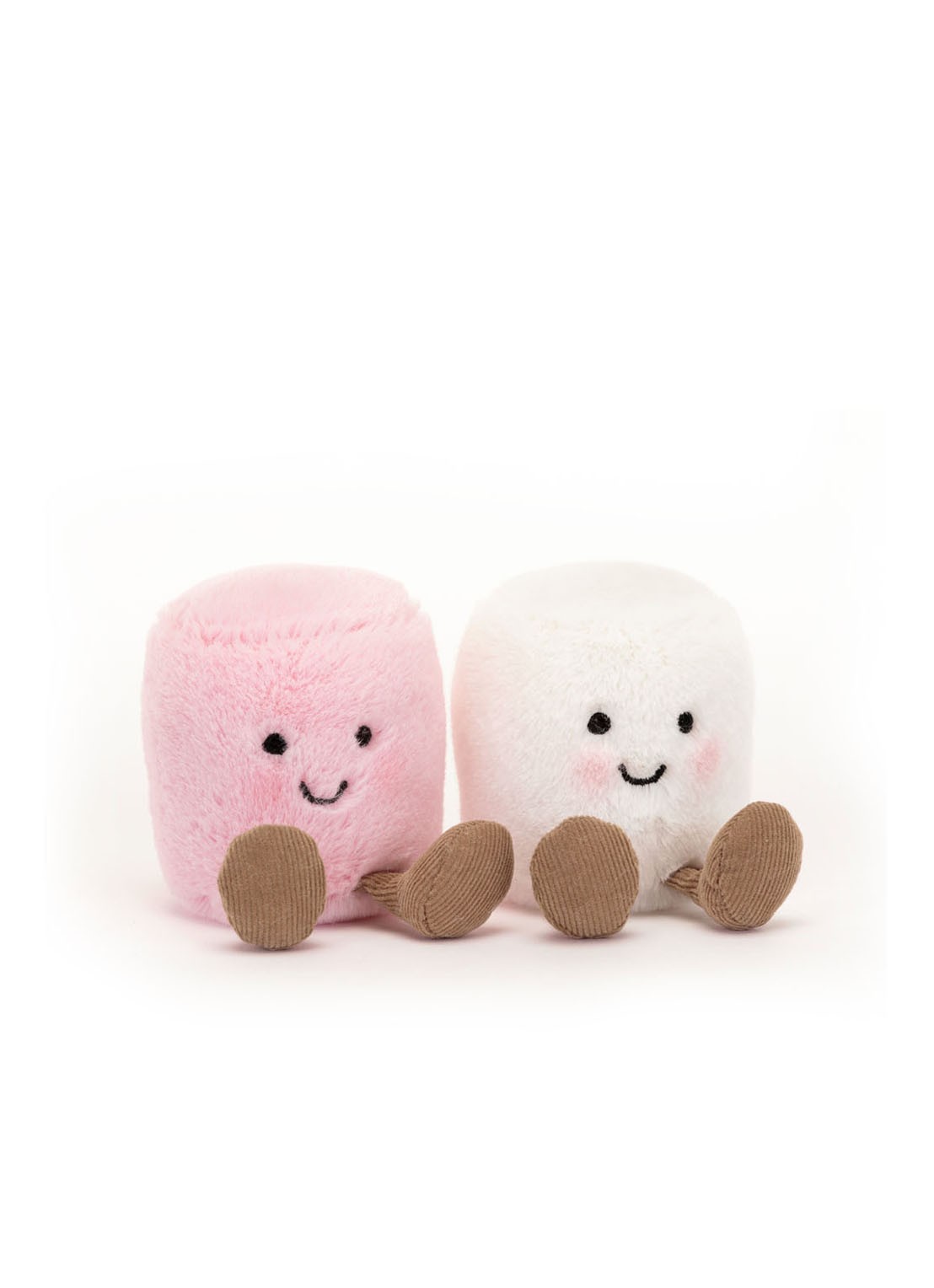 Jellycat Amuseables Marschmallows knuffel 9 cm - voorkant multicolor
