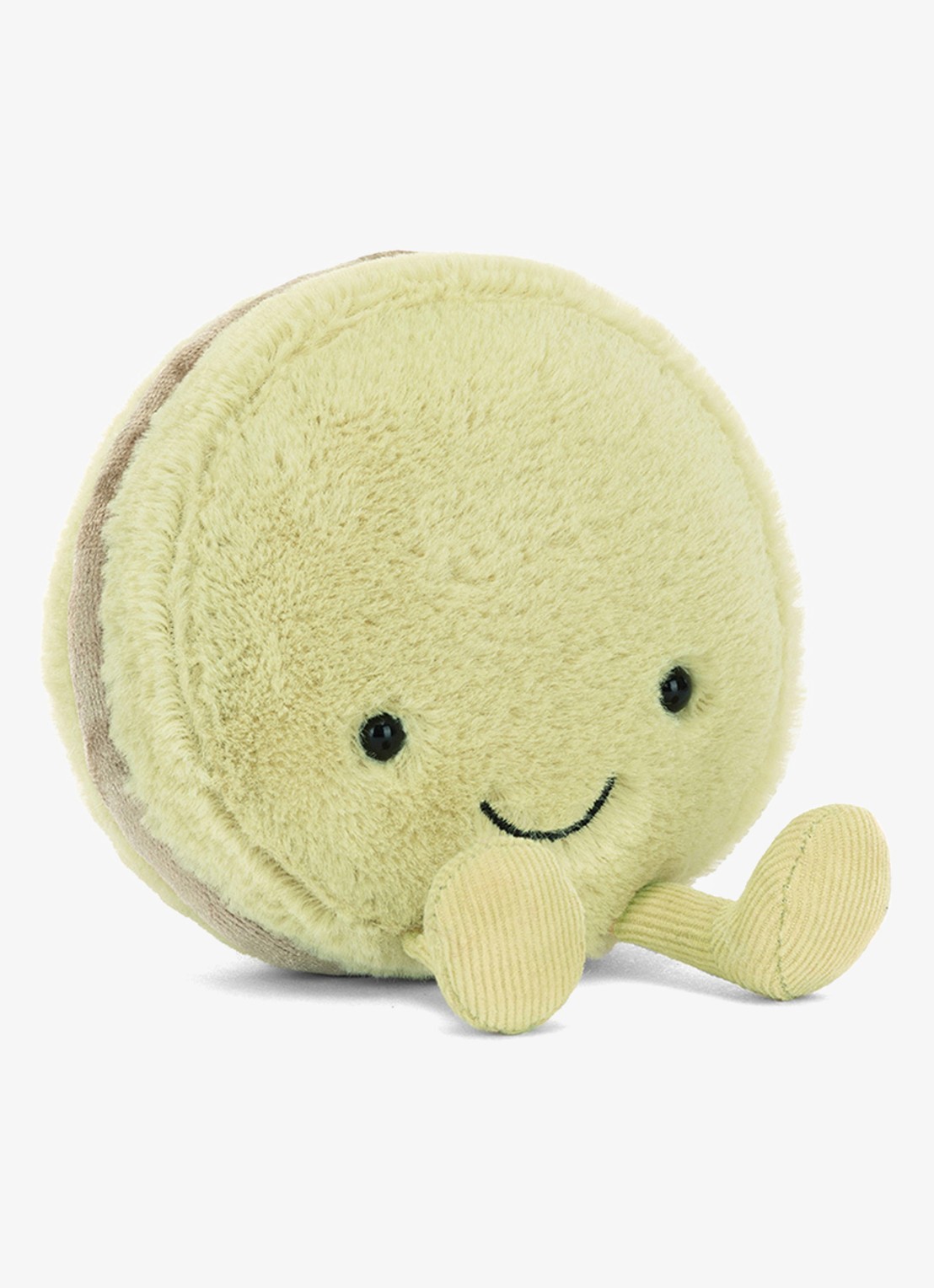 Jellycat Amuseables Max Macaron knuffel 12 cm  - voorkant 2 lime