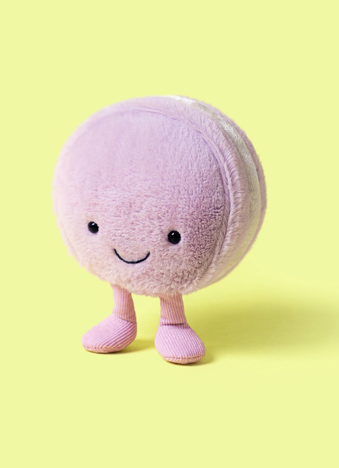 Jellycat Amuseables May Macaron knuffel 12 cm - voorkant paars