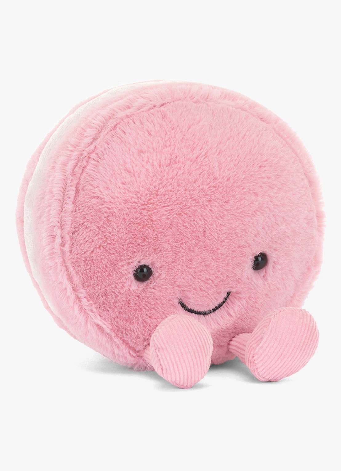 Jellycat Amuseables Mia Macaron knuffel 12 cm - voorkant lichtroze
