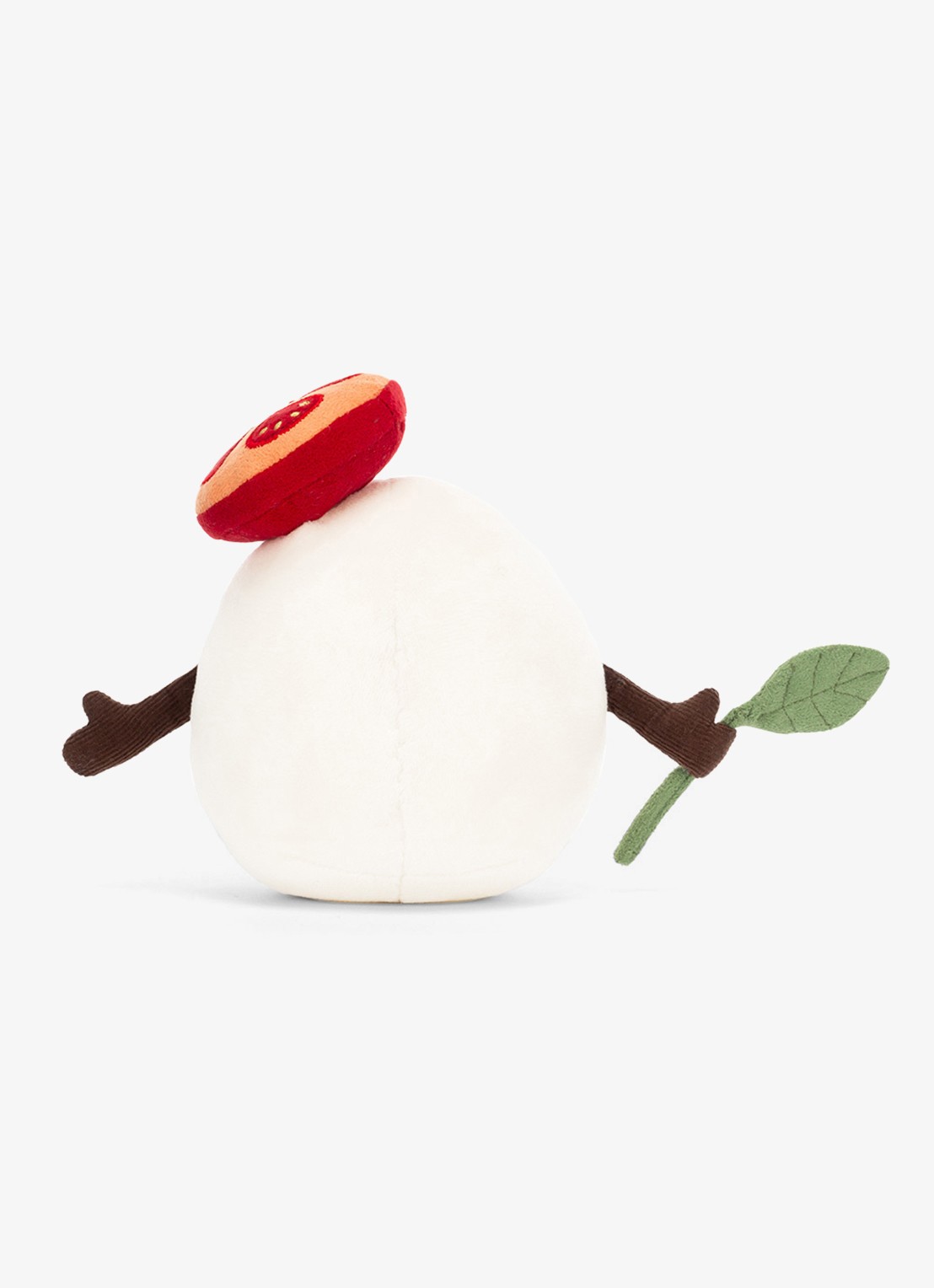Jellycat Amuseables Mozzarella knuffel 14 cm - achterkant 3 wit