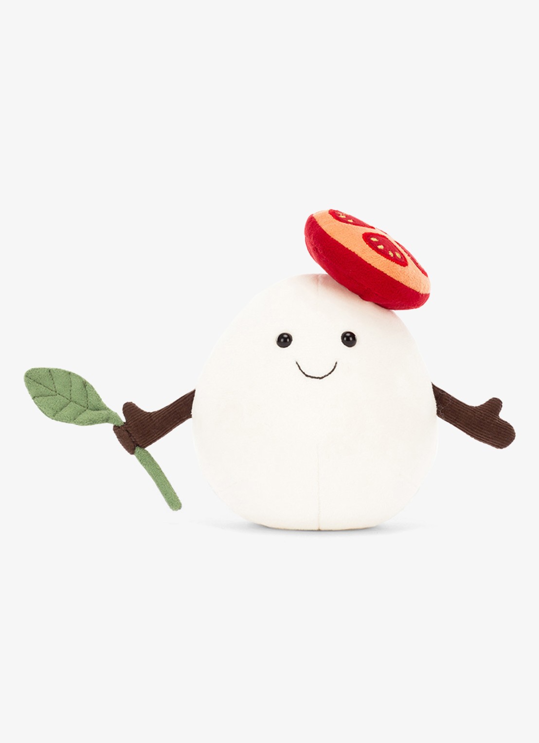 Jellycat Amuseables Mozzarella knuffel 14 cm - detail 4 wit