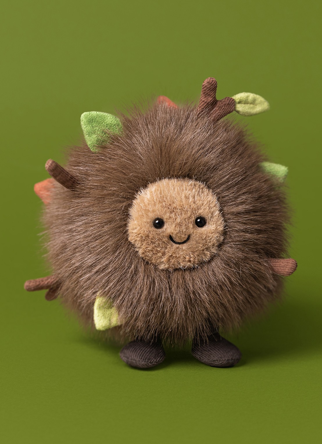 Jellycat Amuseables Mulshi Woodland Floor knuffel 10 cm - detail beige
