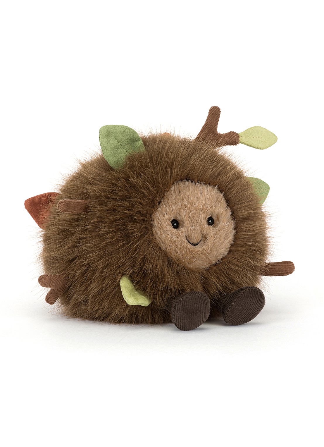 Jellycat Amuseables Mulshi Woodland Floor knuffel 10 cm - voorkant 6 beige