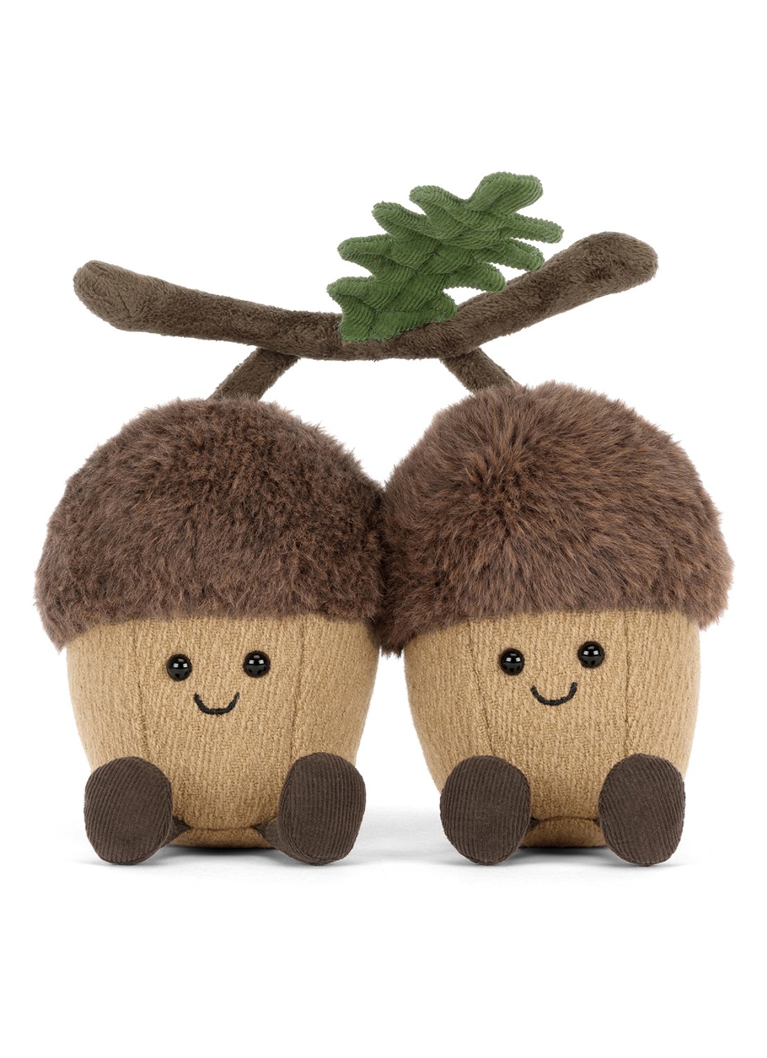 Jellycat Amuseables Ort & Tum Acorns knuffel 15 cm - detail 7 beige