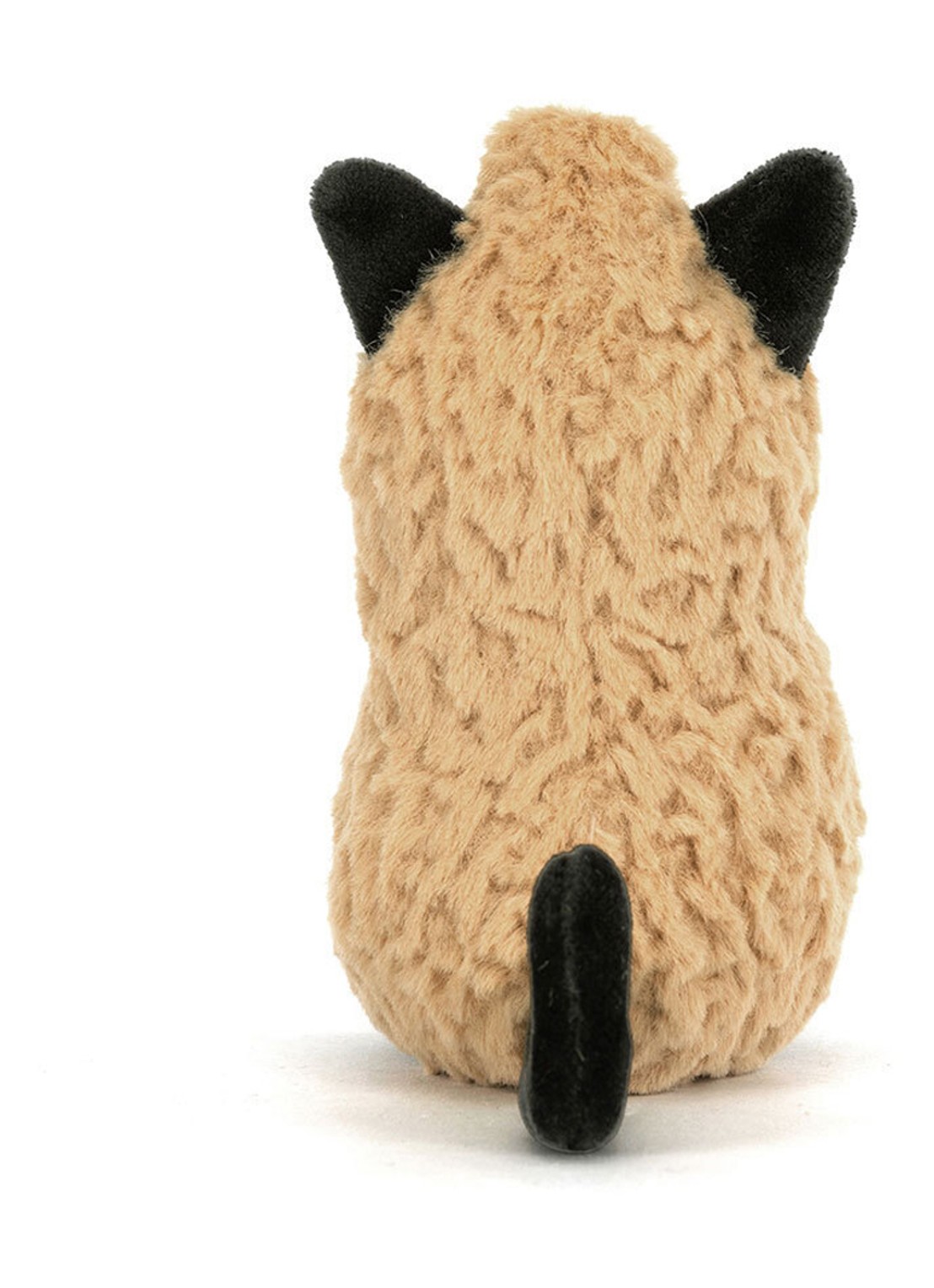 Jellycat Amuseables Peanut Cat Outfit knuffel 15 cm - achterkant 8 beige