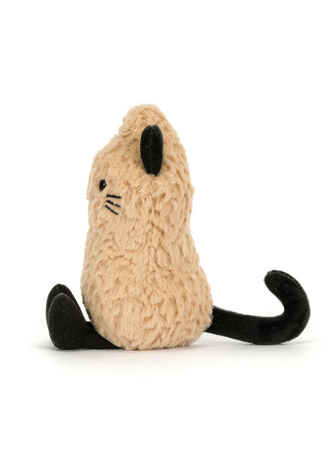 Jellycat Amuseables Peanut Cat Outfit knuffel 15 cm - detail 5 beige
