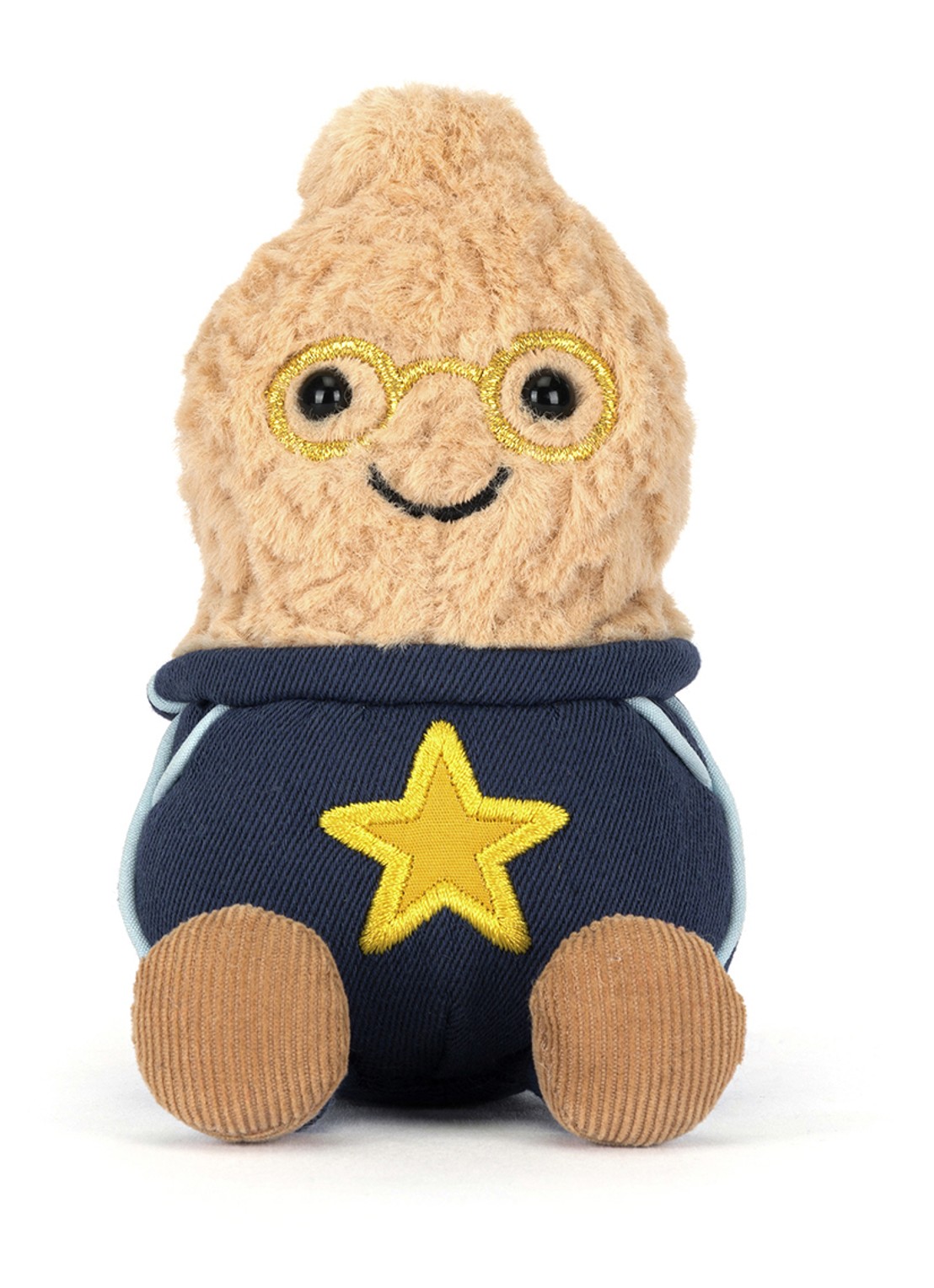 Jellycat Amuseables Peanut Star Student Outfit knuffel 15 cm  - detail 2 beige