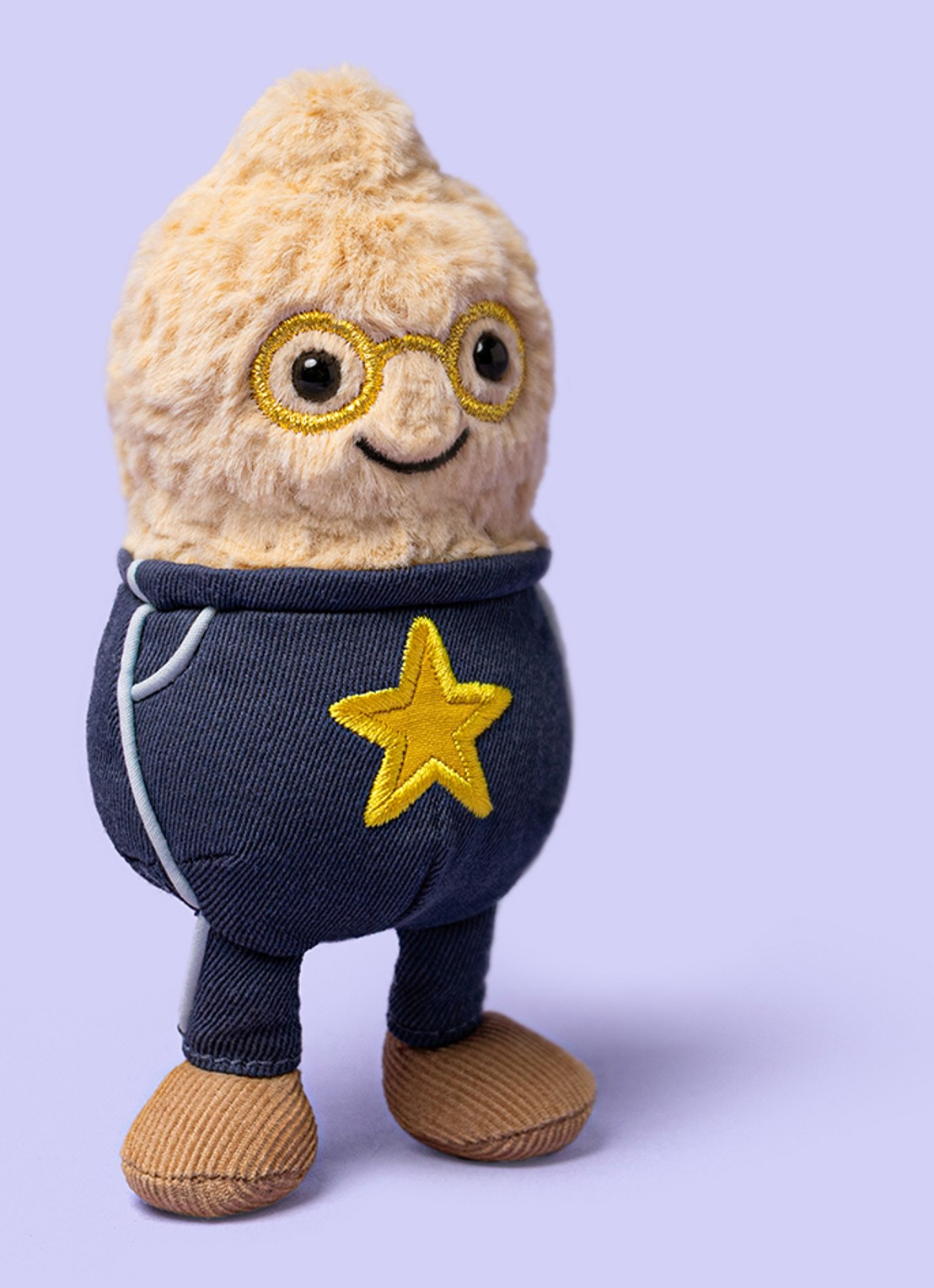 Jellycat Amuseables Peanut Star Student Outfit knuffel 15 cm  - detail 4 beige