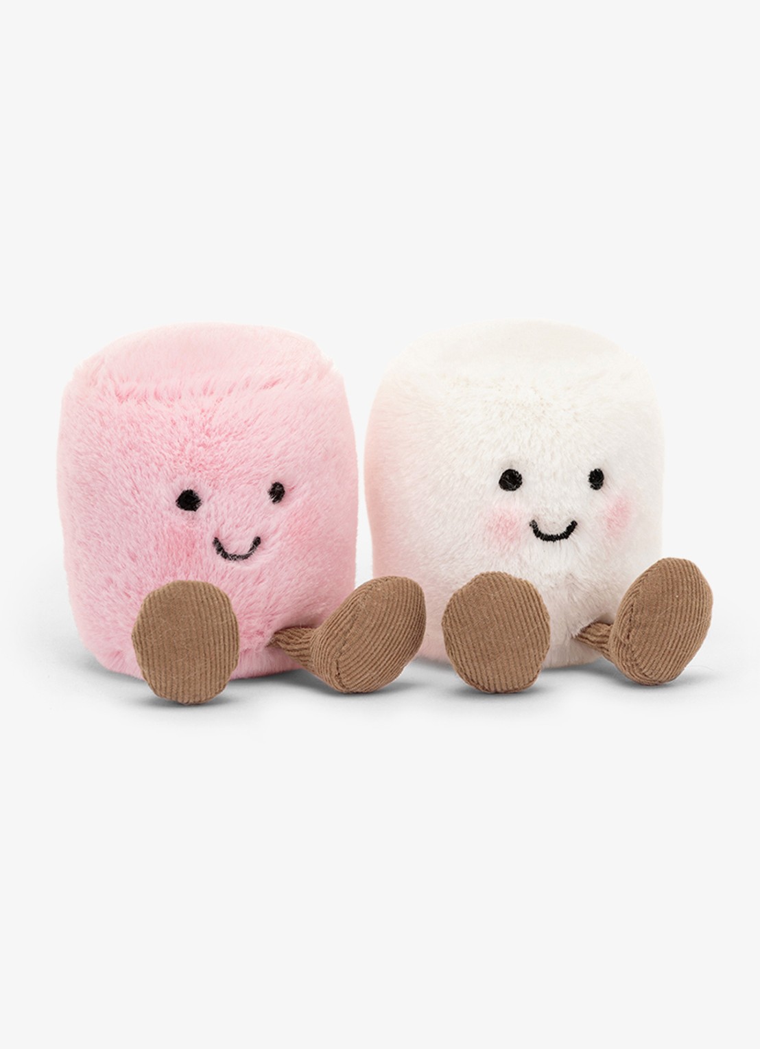 Jellycat Amuseables Pink and White Marshmallows knuffel 9 cm - voorkant 4 multicolor