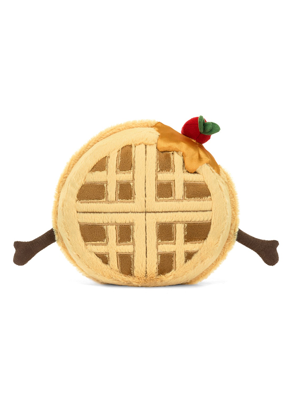 Jellycat Amuseables Rene Waffle knuffel 14 cm  - achterkant bruin