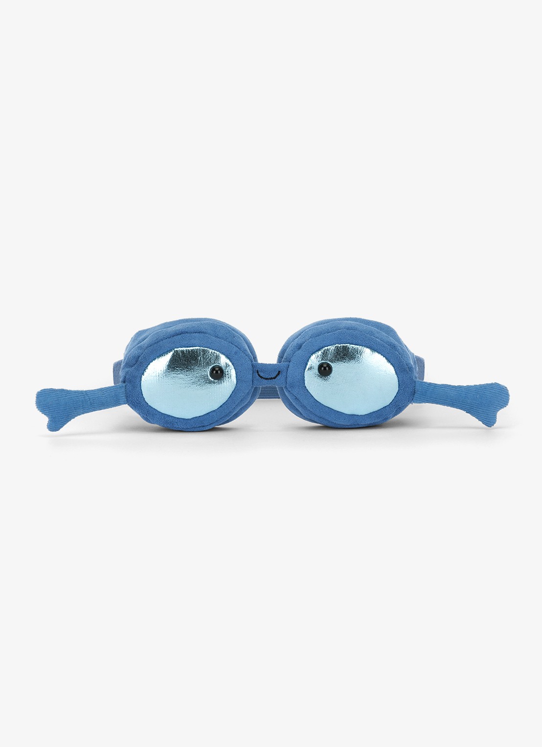 Jellycat Amuseables Sports Swimming Goggles knuffel 6 cm - voorkant 3 blauw