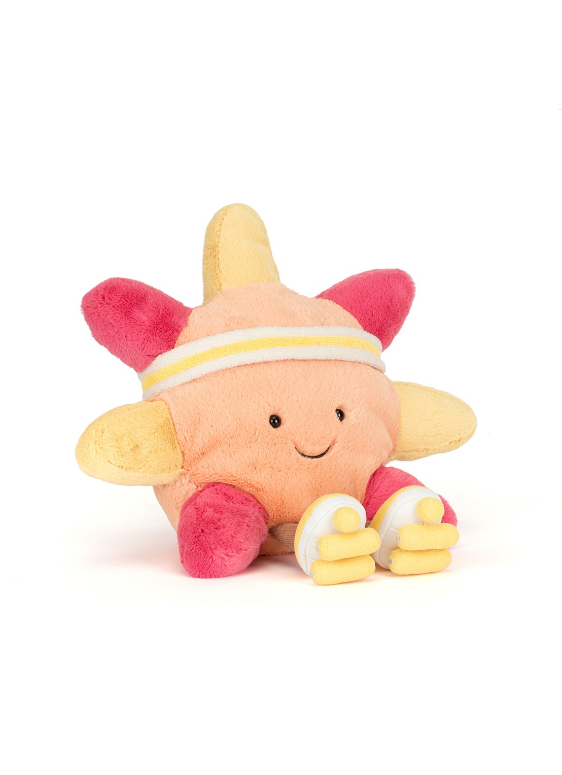 Jellycat Amuseables Sun 'Roller Skates' knuffel 24 cm - voorkant multicolor