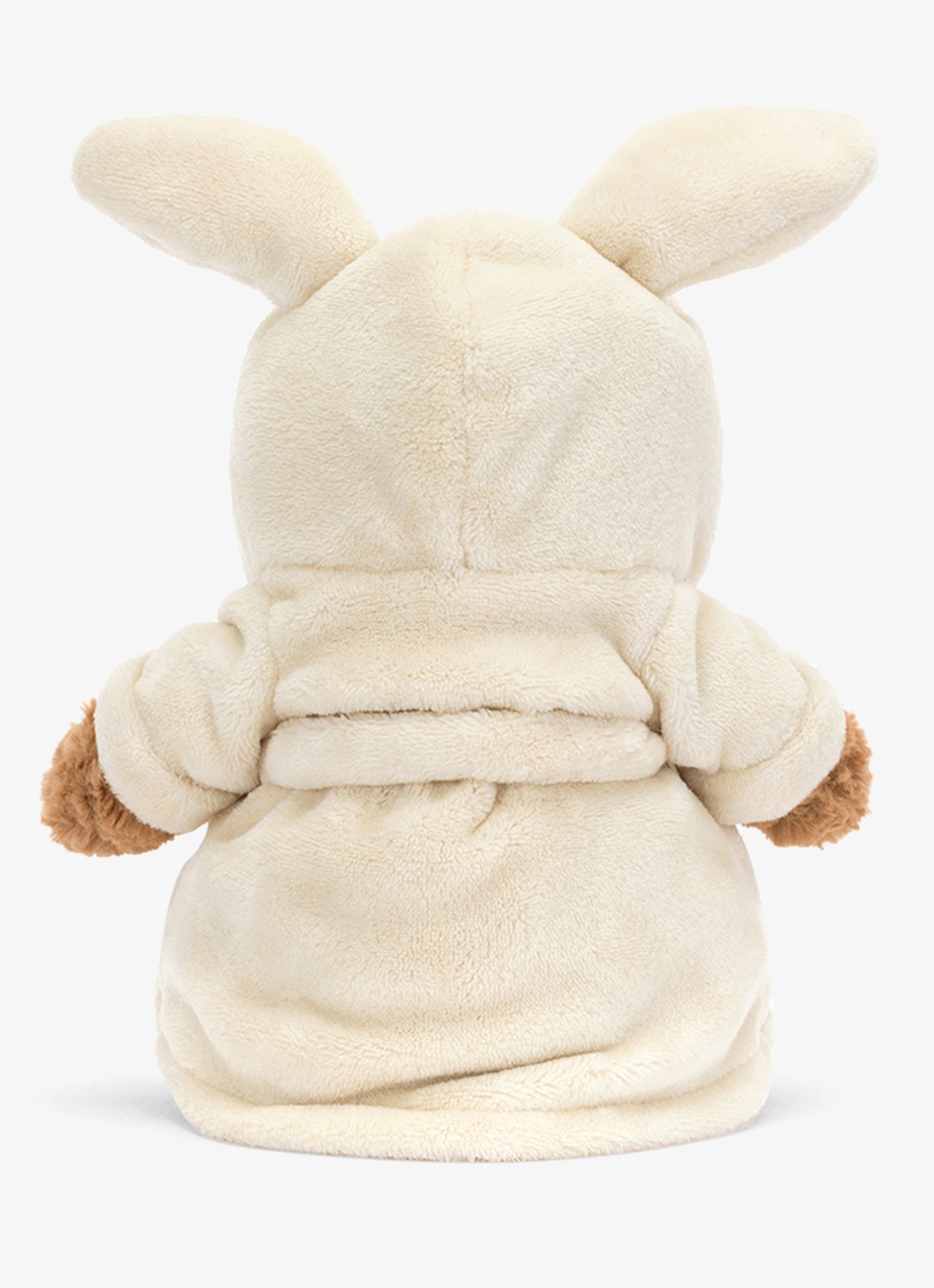 Jellycat Bartholomew Bear Bathrobe Outfit knuffel 26 cm - achterkant donkerbeige