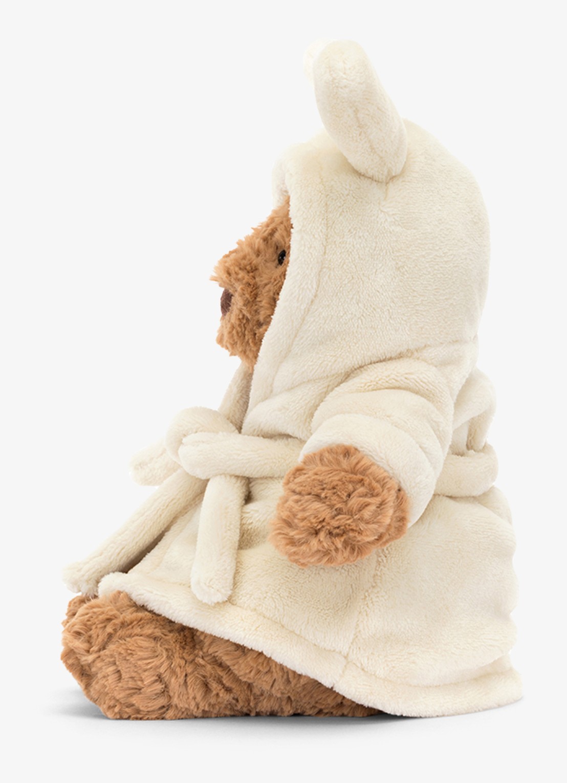 Jellycat Bartholomew Bear Bathrobe Outfit knuffel 26 cm - detail 4 donkerbeige