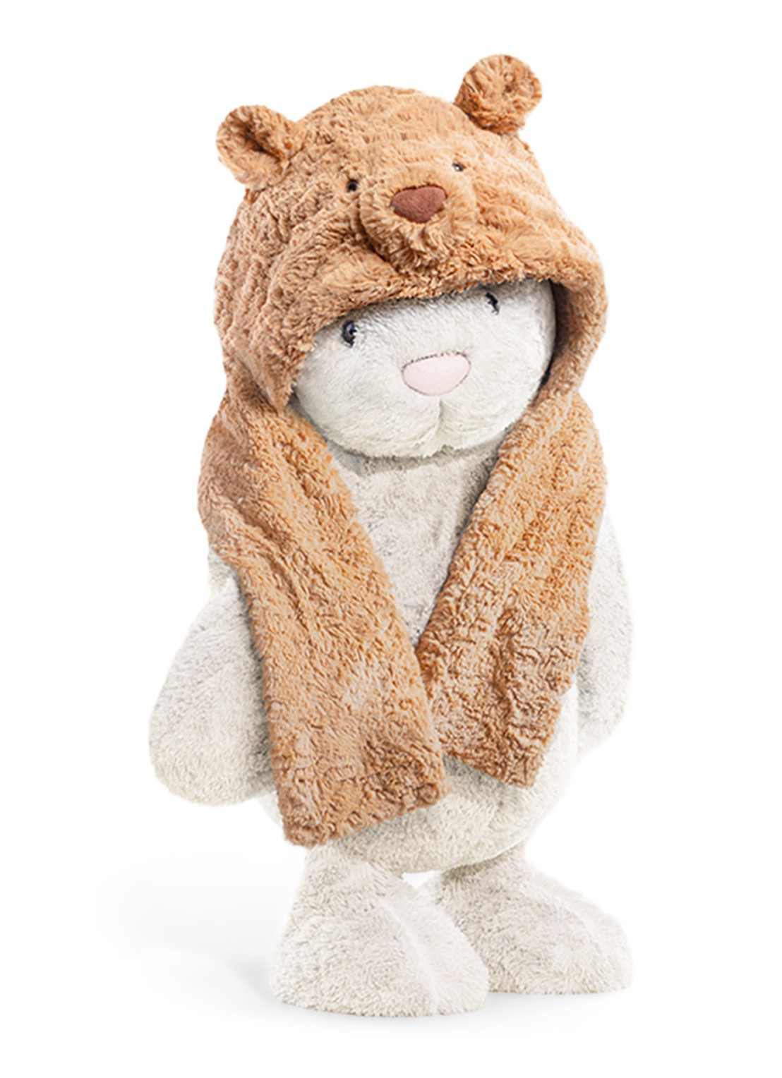 Jellycat Bartholomew Bear Bundlesnug mutssjaal - detail 2 beige