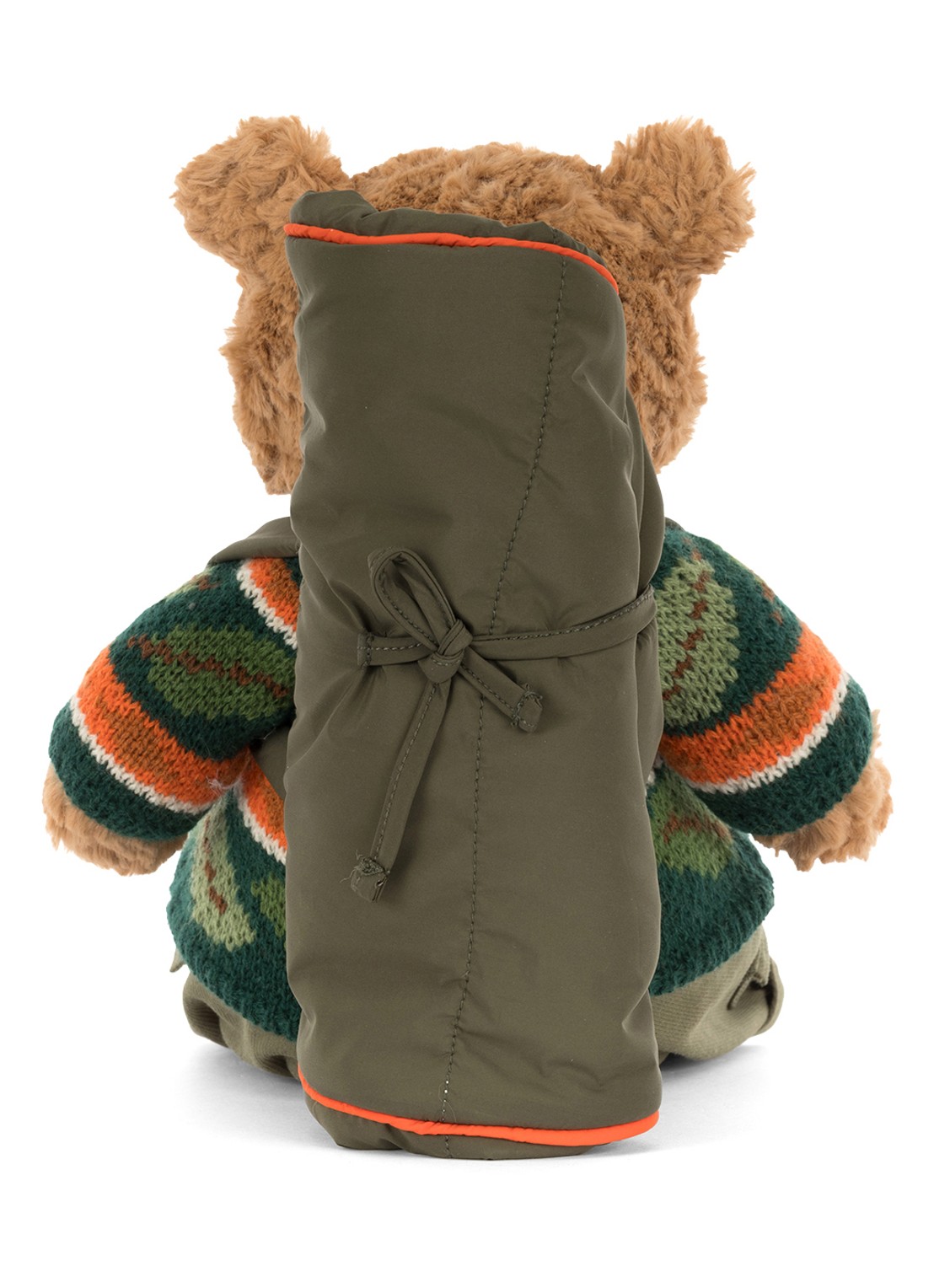 Jellycat Bartholomew Bear Hiking Outfit knuffel 22 cm - achterkant 8 beige