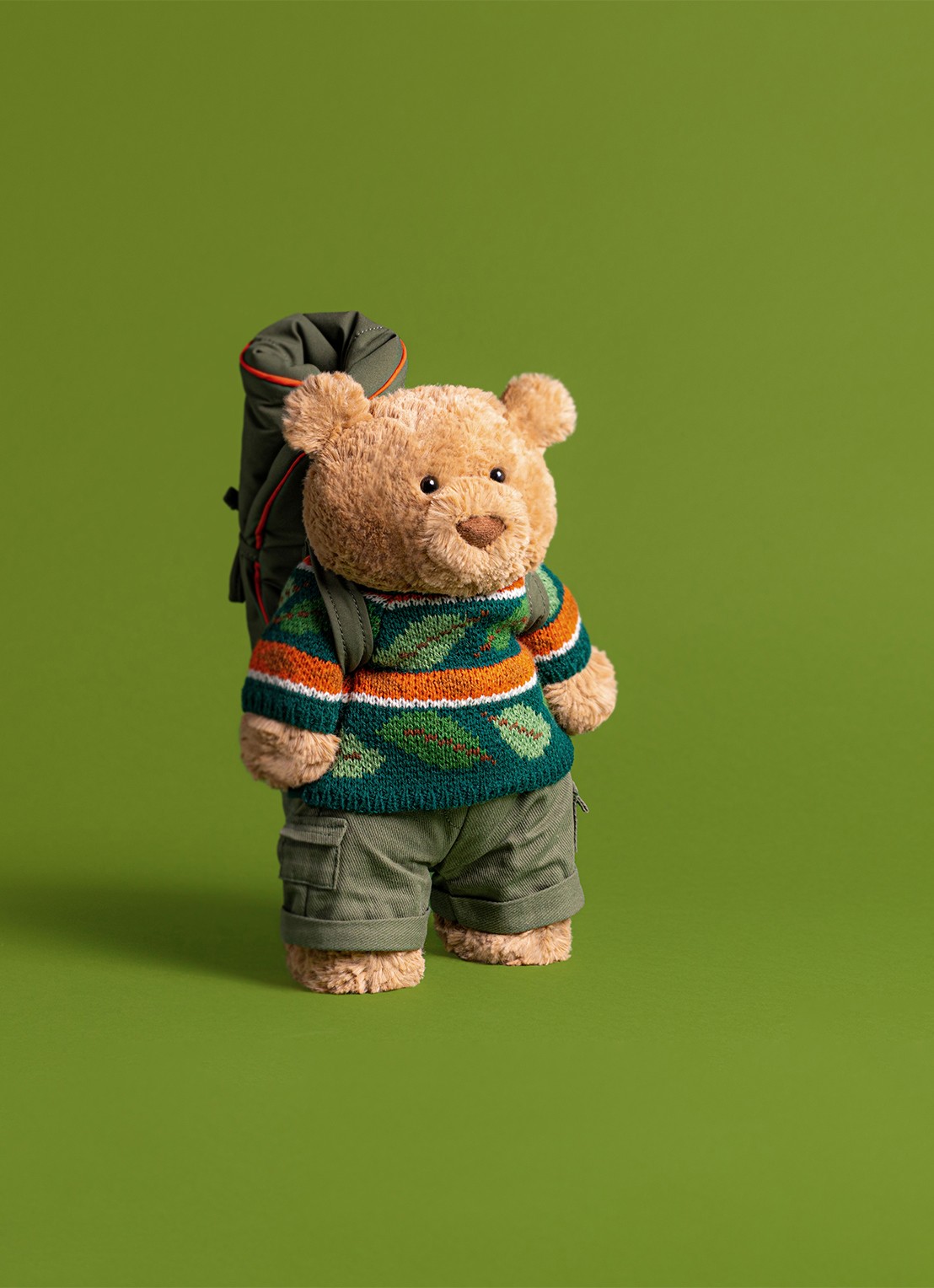 Jellycat Bartholomew Bear Hiking Outfit knuffel 22 cm - detail 3 beige