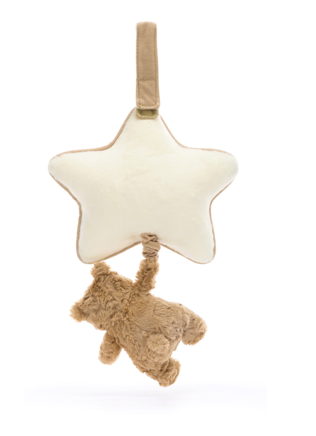 Jellycat Bartholomew Bear Musical Pull 30 cm - achterkant 3 beige