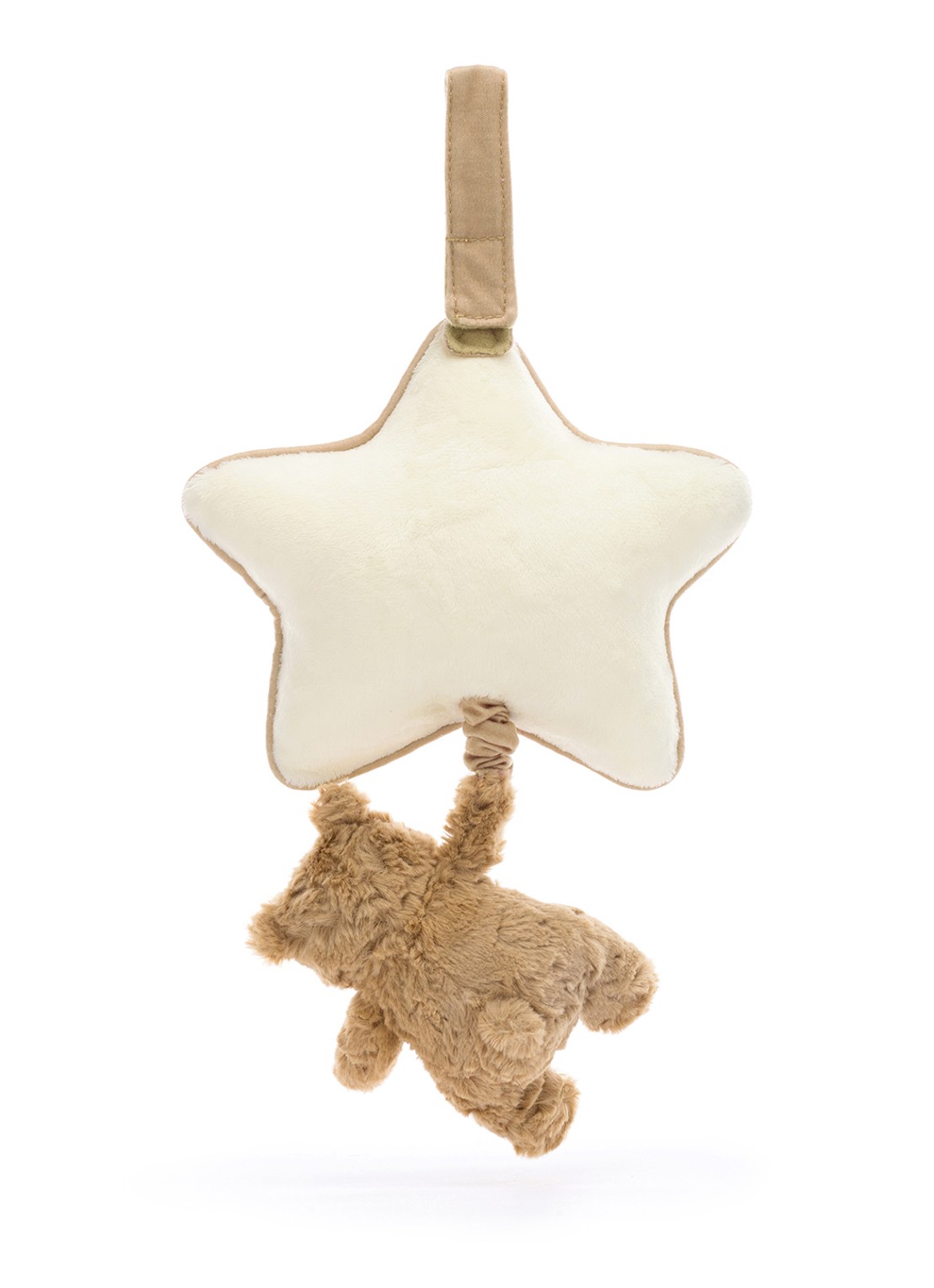 Jellycat Bartholomew Bear Musical Pull 30 cm - achterkant 3 beige