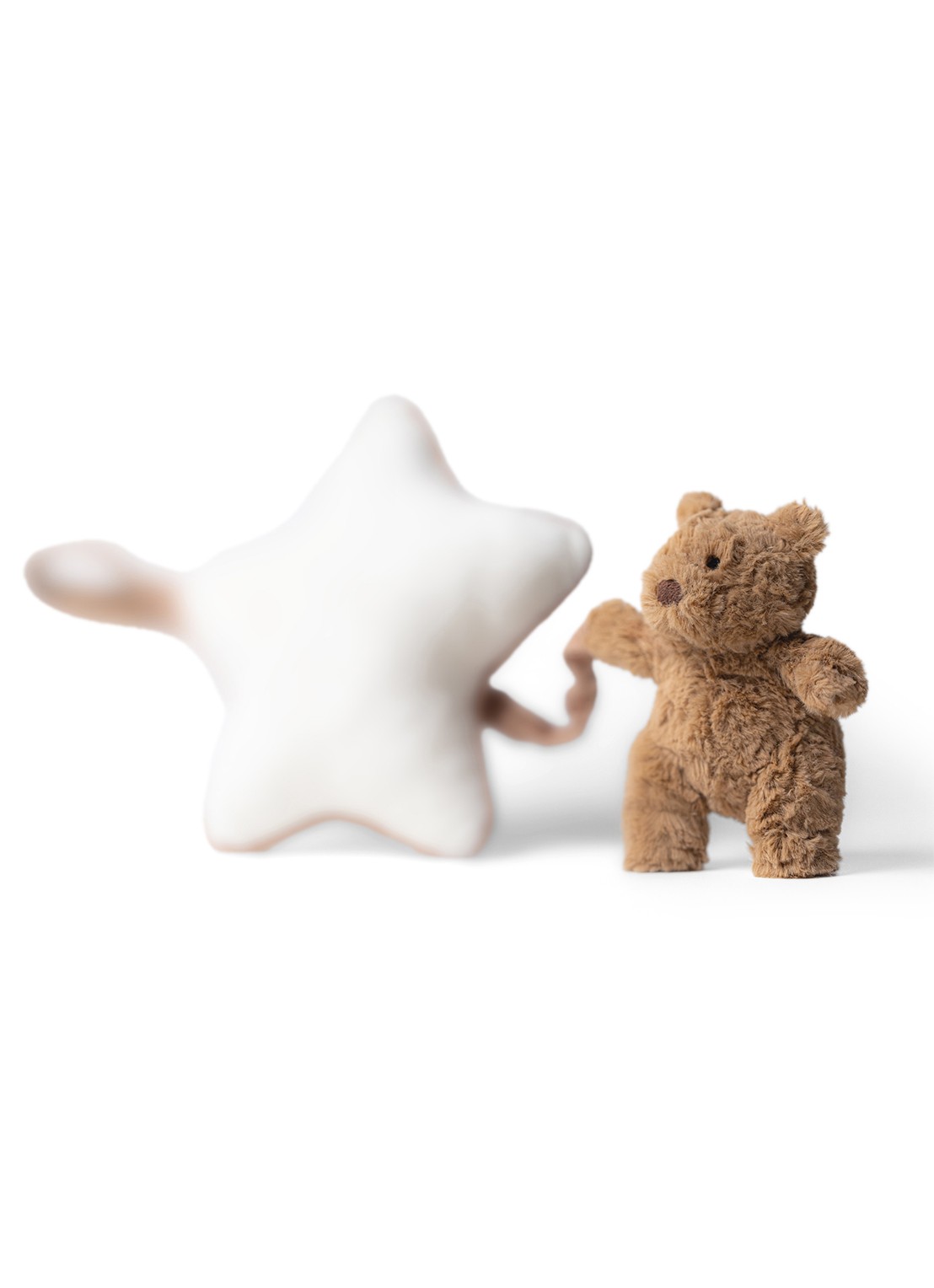 Jellycat Bartholomew Bear Musical Pull 30 cm - voorkant 2 beige