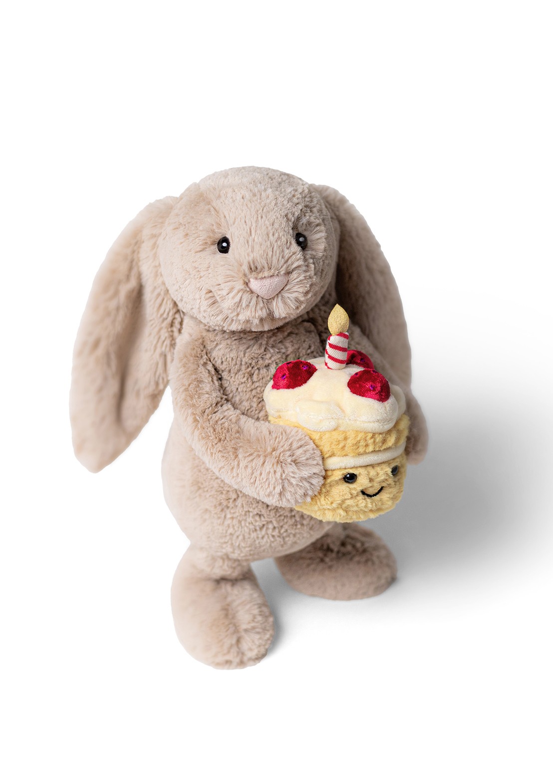 Jellycat Bashful Beige Bunny 'Birthday' knuffel 31 cm - detail 5 beige