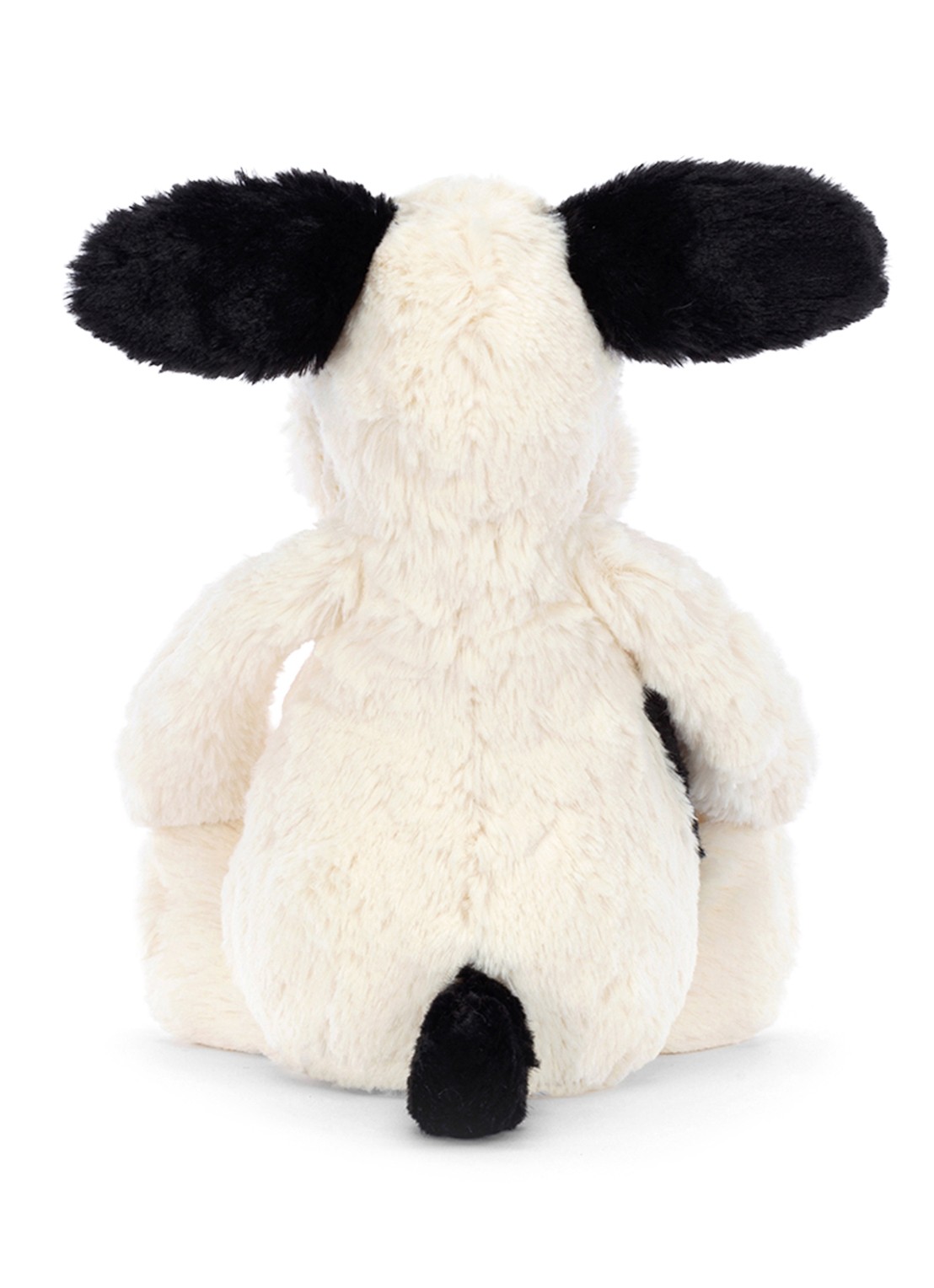 Jellycat Bashful Black & Cream Puppy knuffel 31 cm  - achterkant ivoor