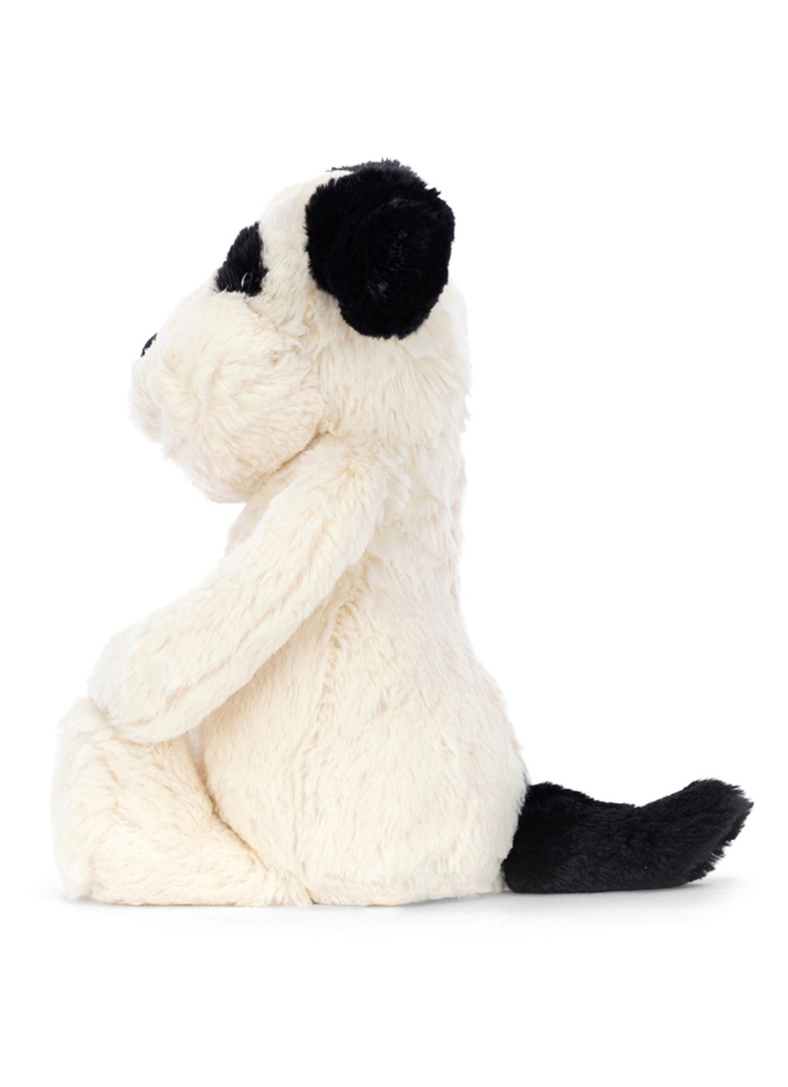 Jellycat Bashful Black & Cream Puppy knuffel 31 cm  - detail 2 ivoor