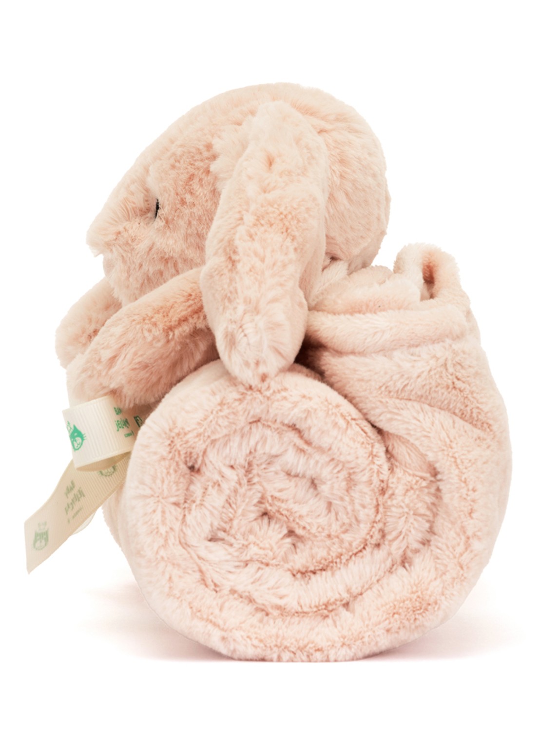 Jellycat Bashful Blush Bunny Blankie knuffeldoekje 56 cm - detail 4 lichtroze