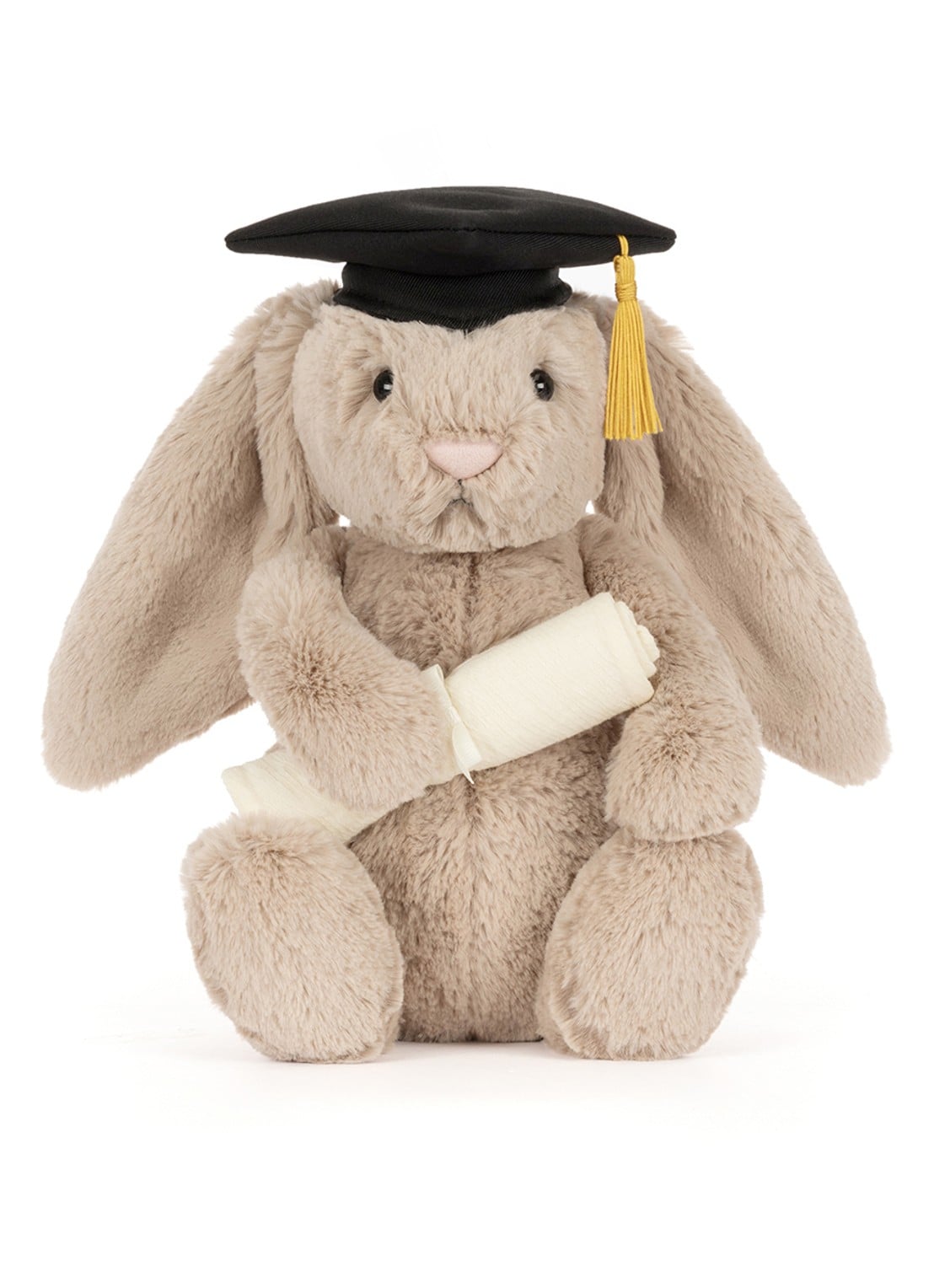 Jellycat Bashful Bunny Graduation Outfit knuffel 31 cm - detail beige