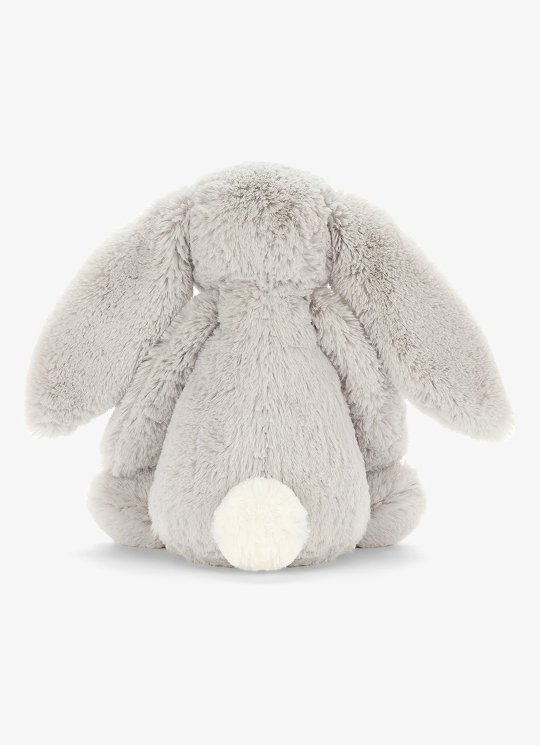 Jellycat Bashful Silver Bunny knuffel 31 cm - achterkant 3 grijs