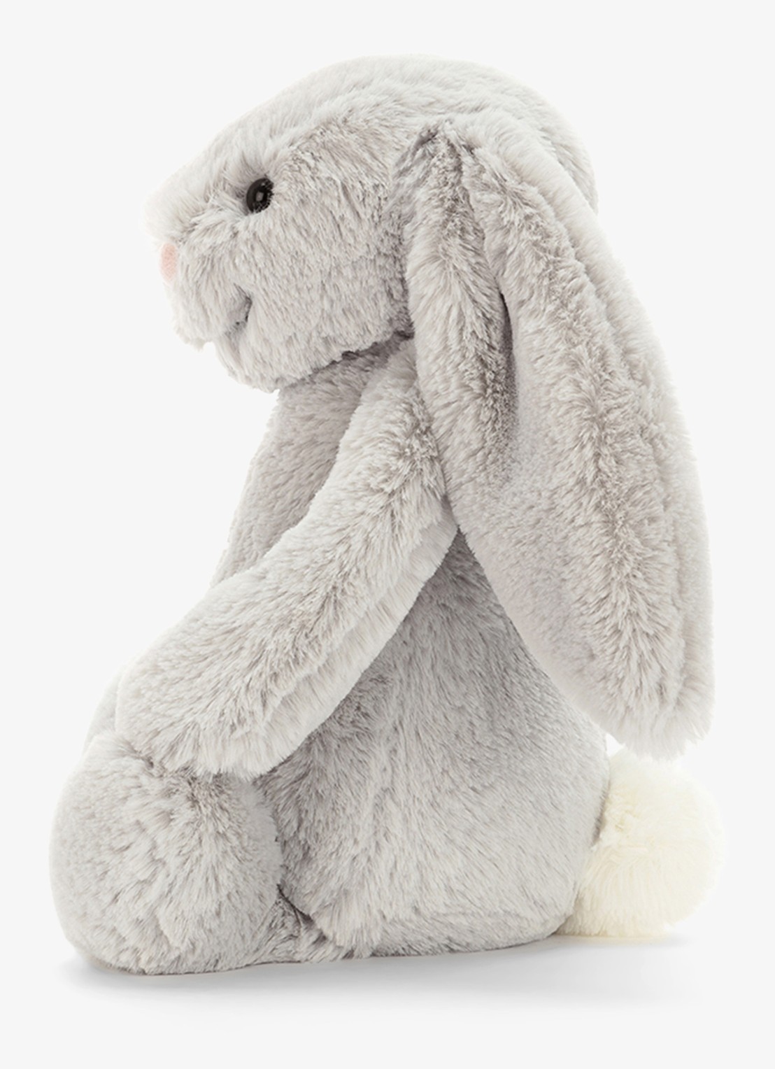 Jellycat Bashful Silver Bunny knuffel 31 cm - detail grijs